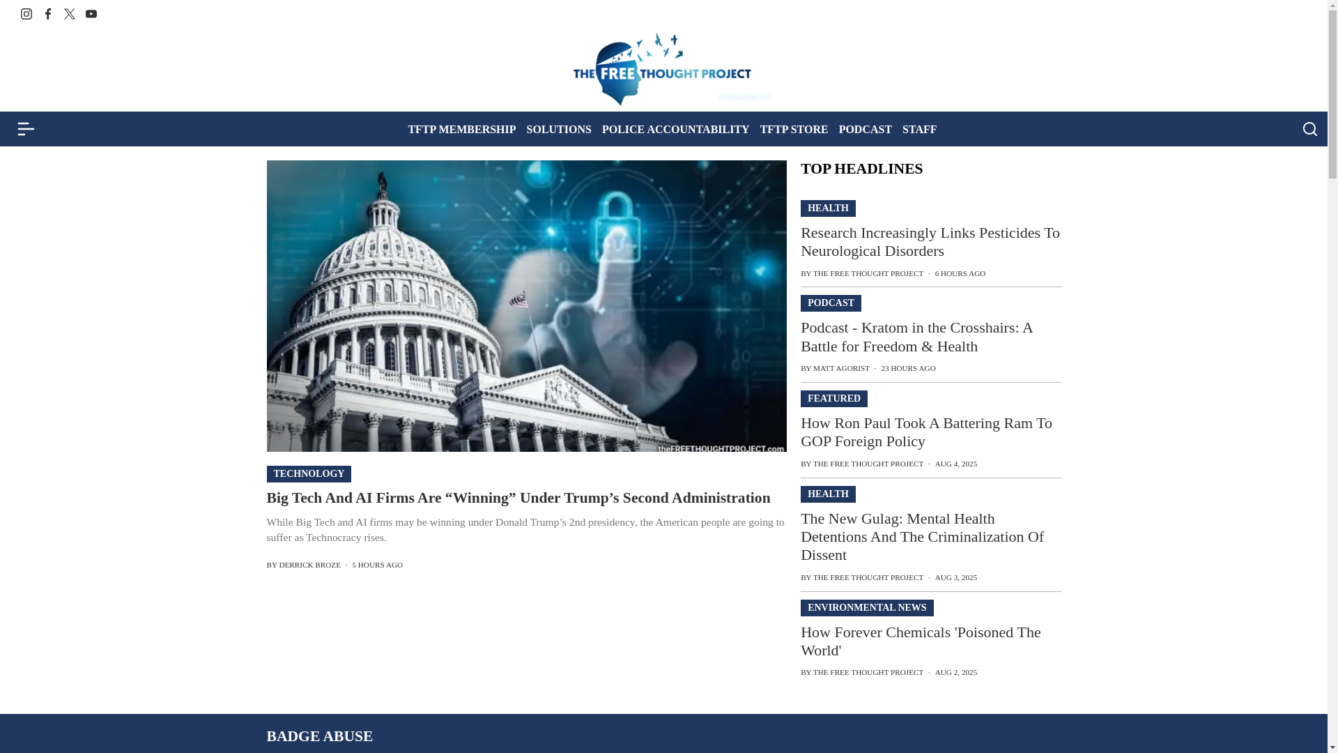 website screenshot of http://thefreethoughtproject.com