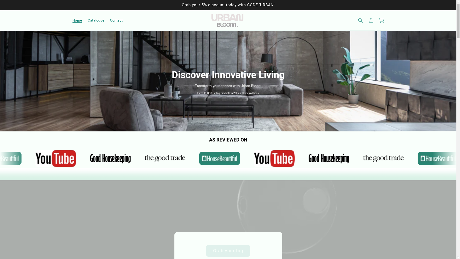 website screenshot of https://urbanandbloom.com/
