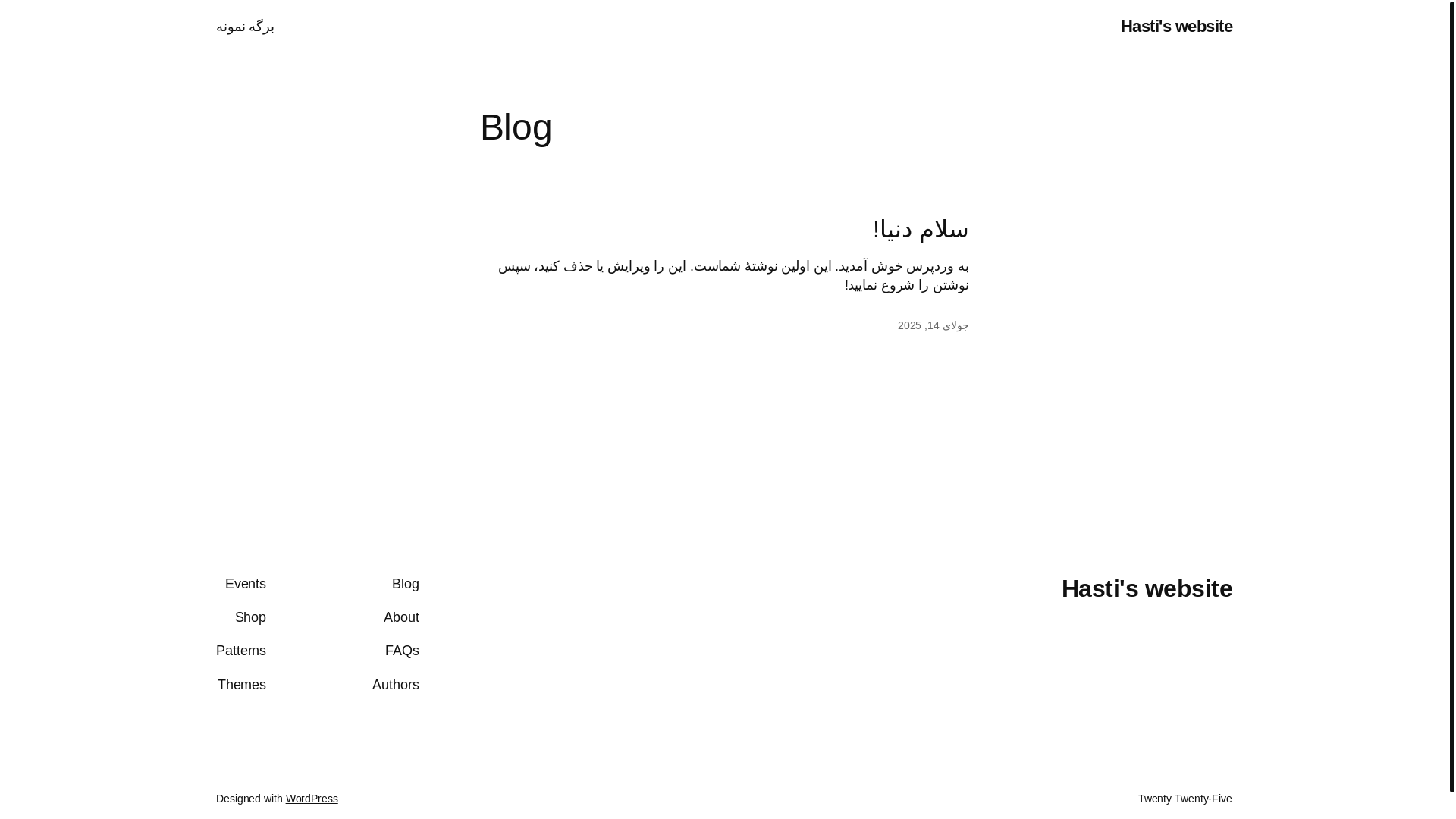 website screenshot of https://codehasti.ir/