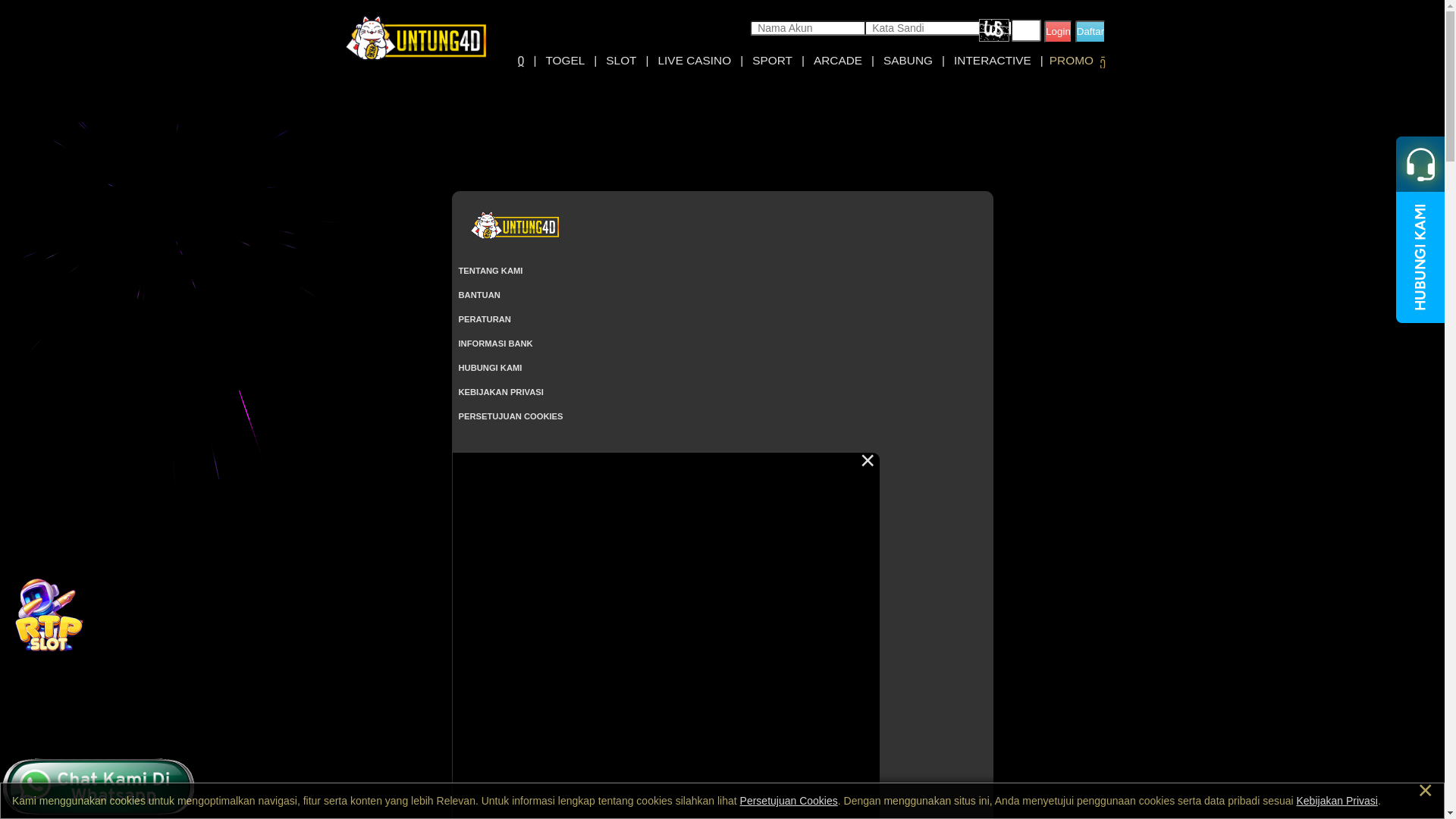 website screenshot of https://untung4dbandung.com/