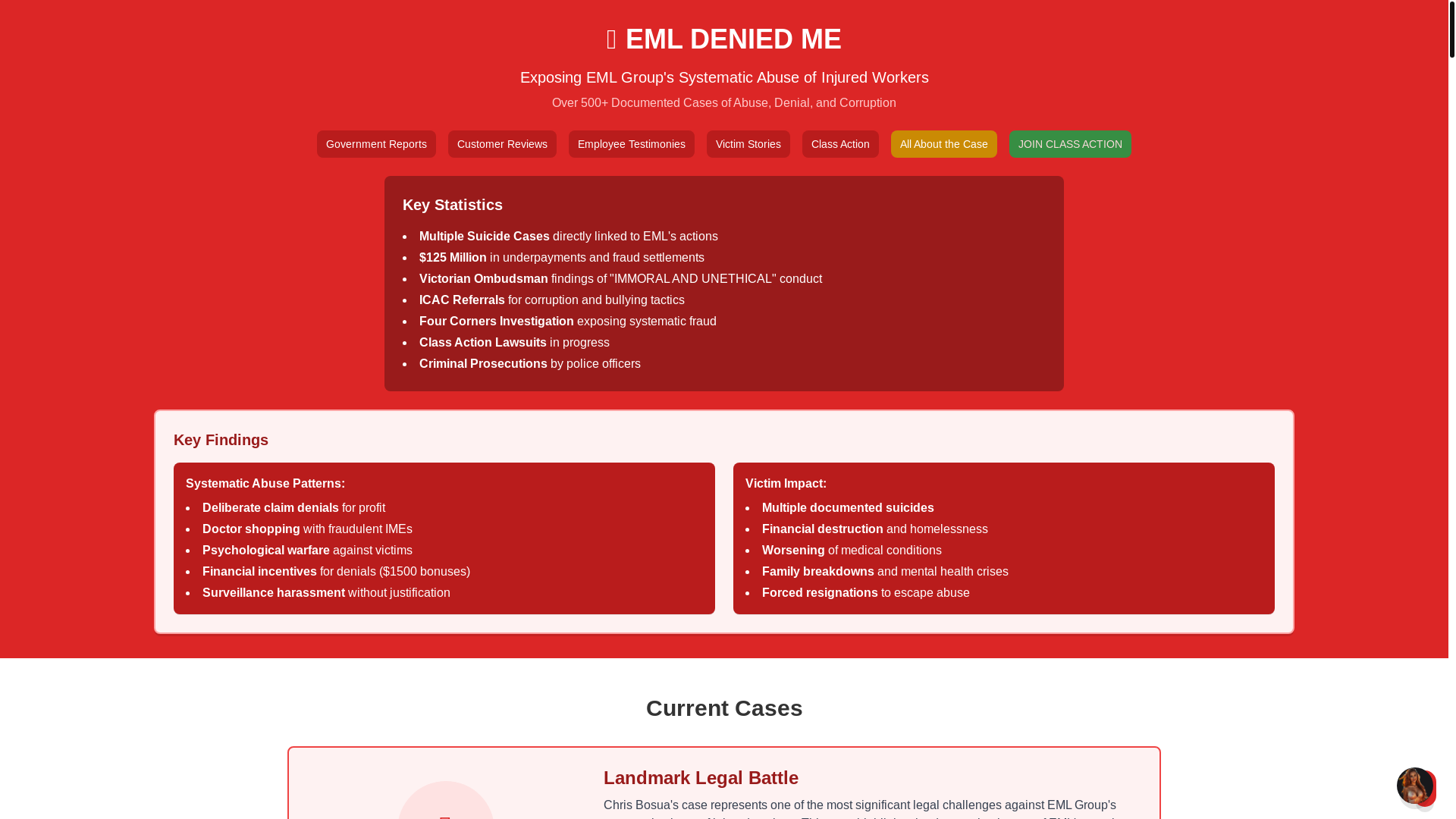 website screenshot of https://wcemldeniedme.site/
