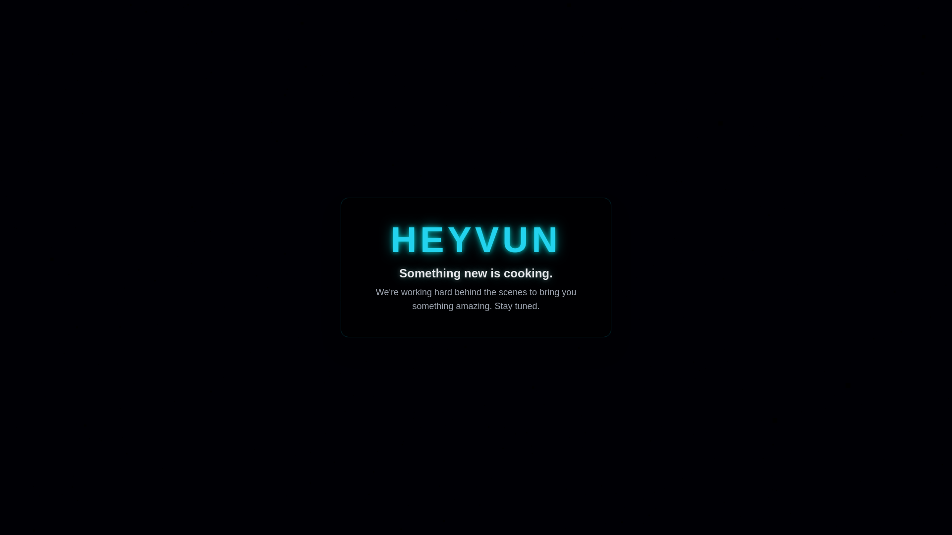 website screenshot of https://heyvun.in/