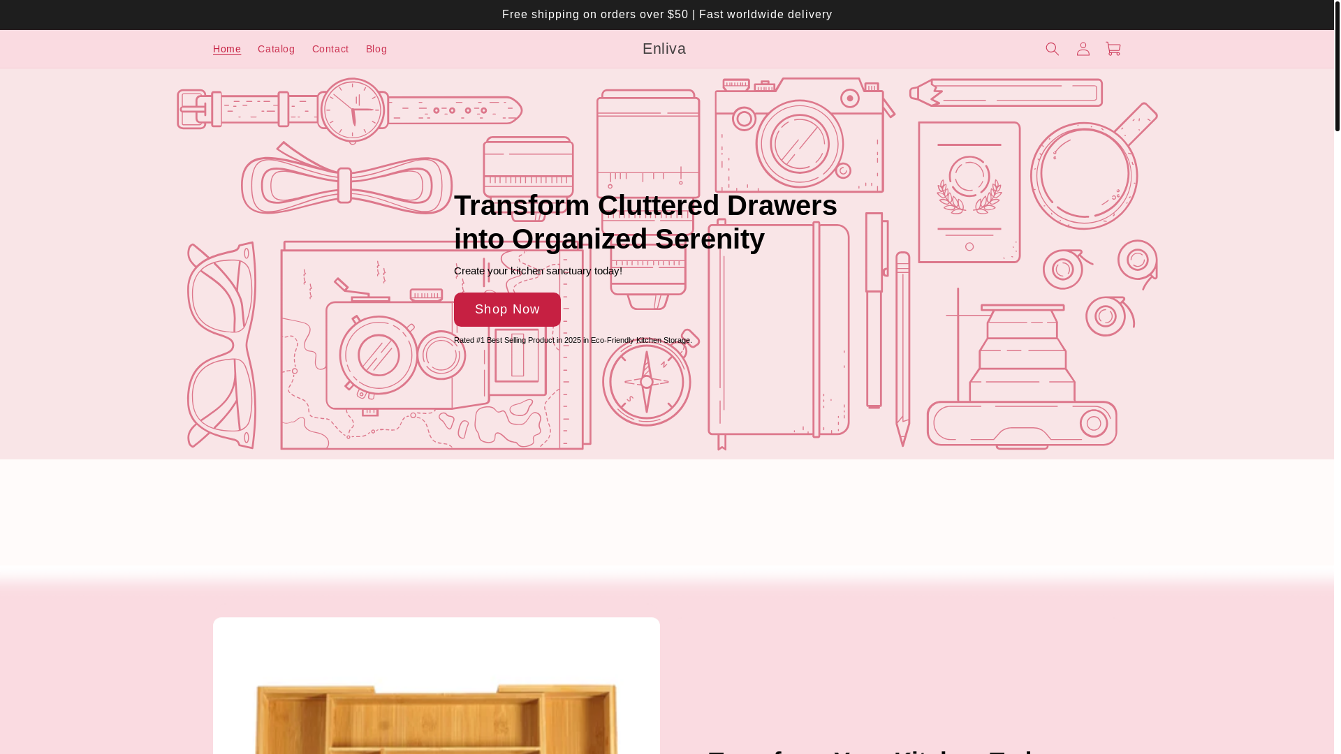 website screenshot of https://enliva.store/