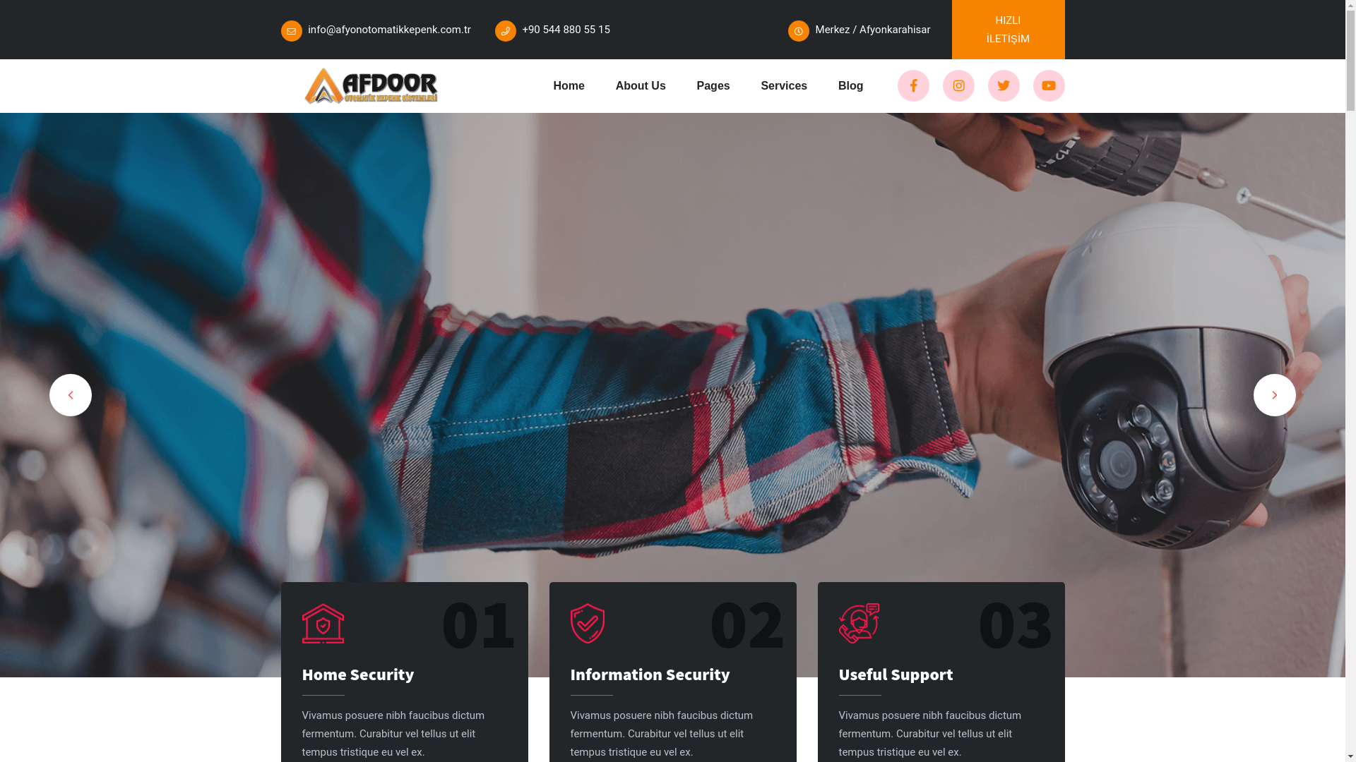 website screenshot of https://afyonotomatikkepenk.com.tr/