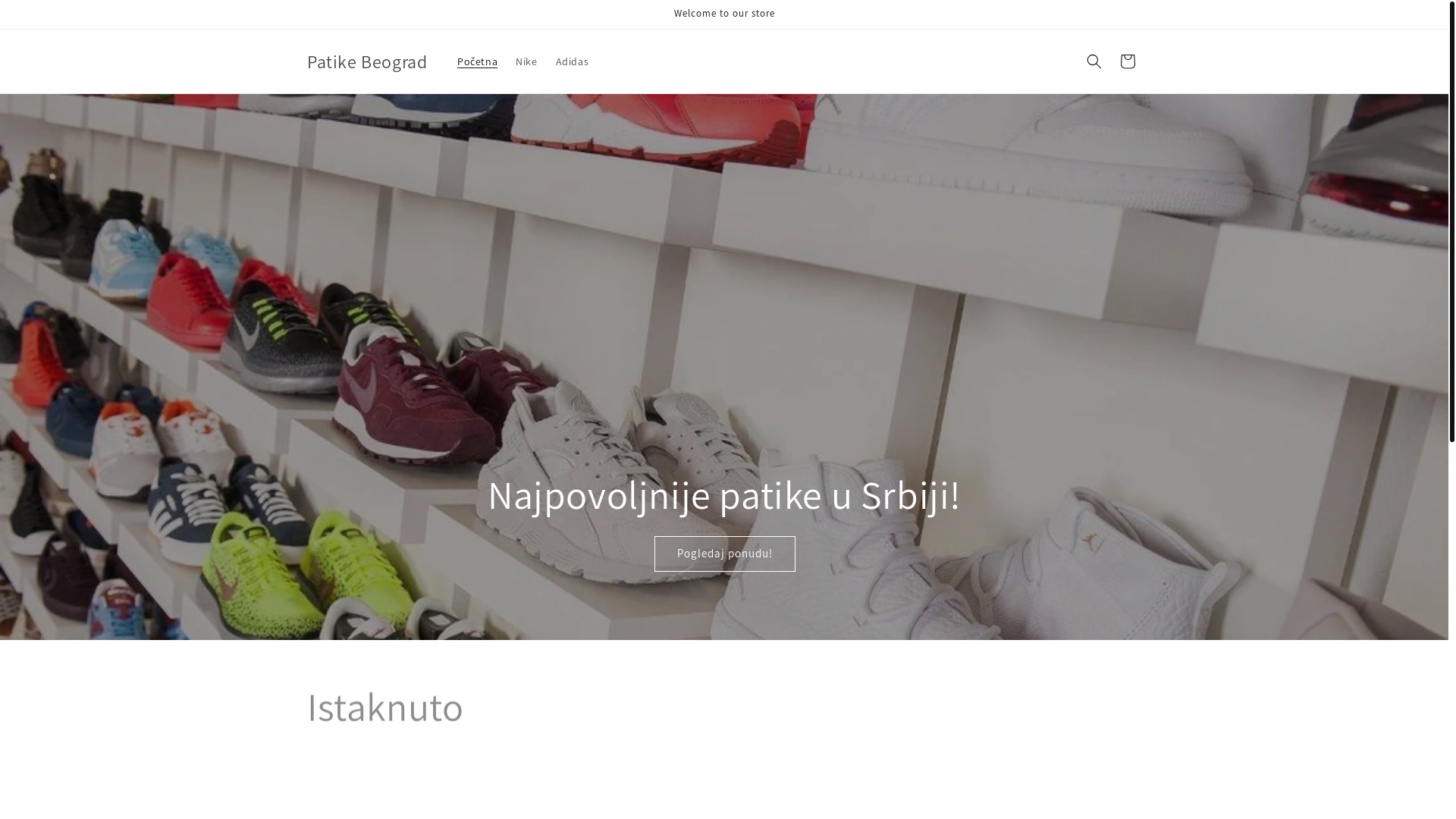 website screenshot of https://patikebeograd.shop/