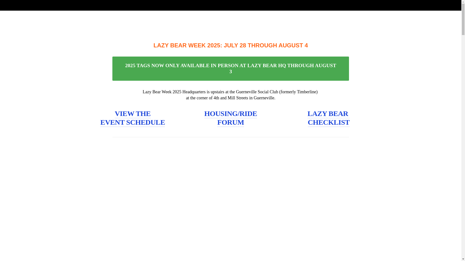 website screenshot of https://oldlazybearweek.org/
