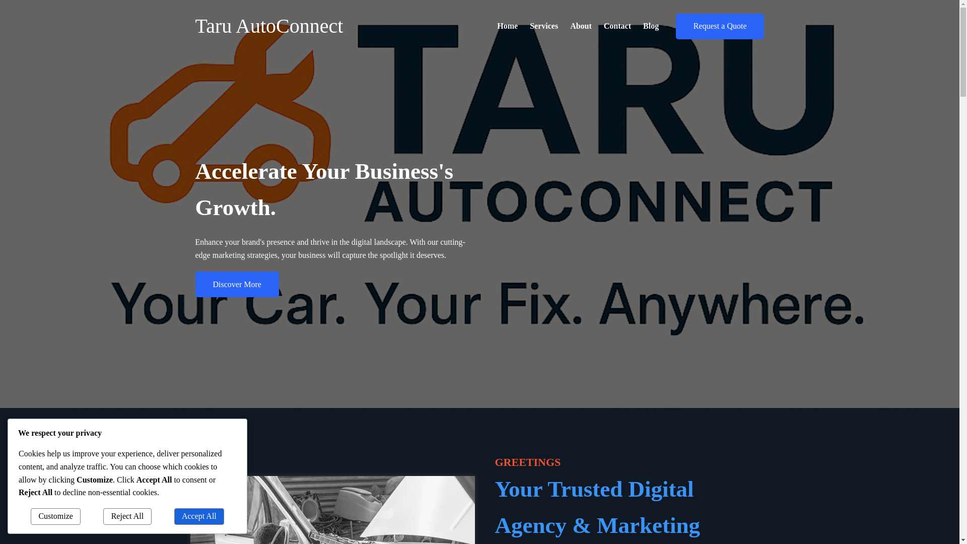 website screenshot of https://taruautoconnect.com.ng/