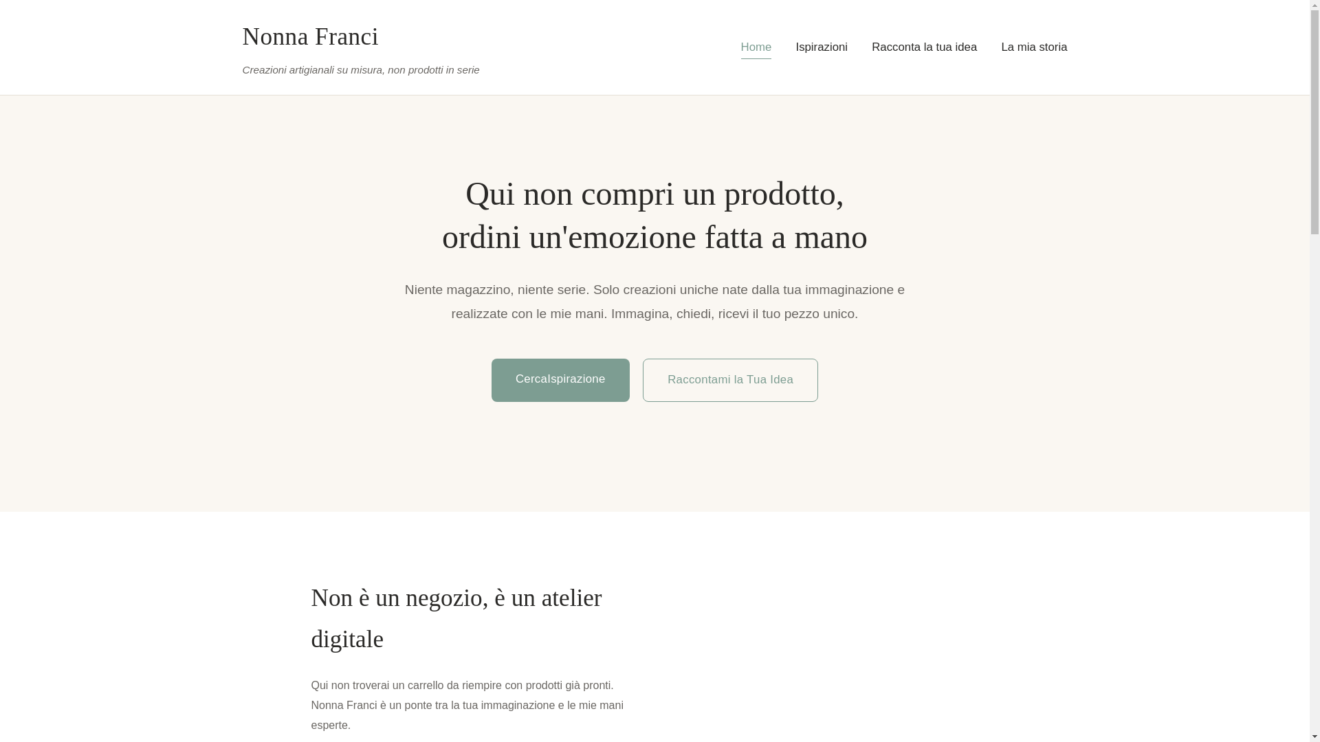 website screenshot of https://nonnafranci.com/