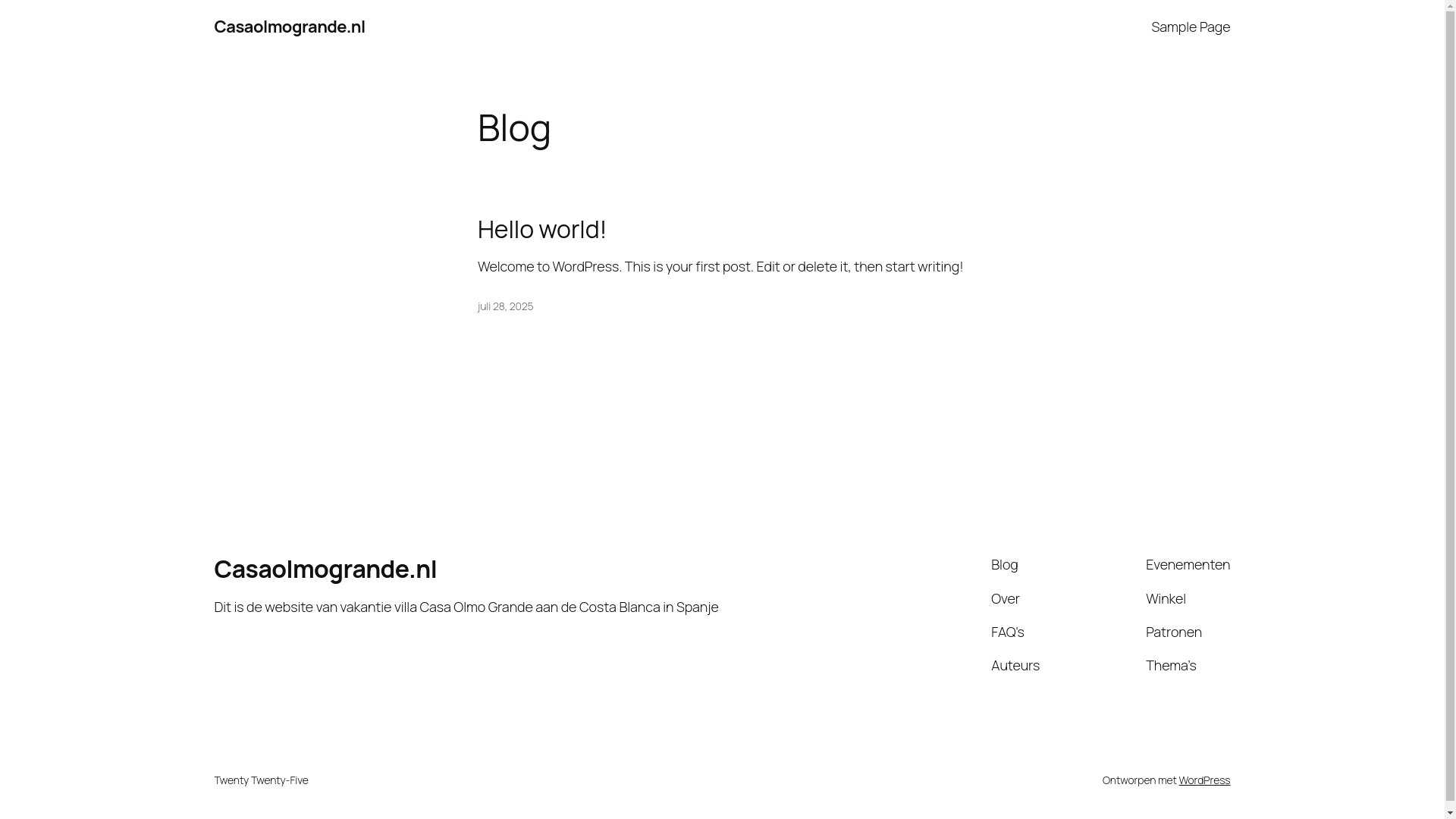 website screenshot of https://casaolmogrande.nl/
