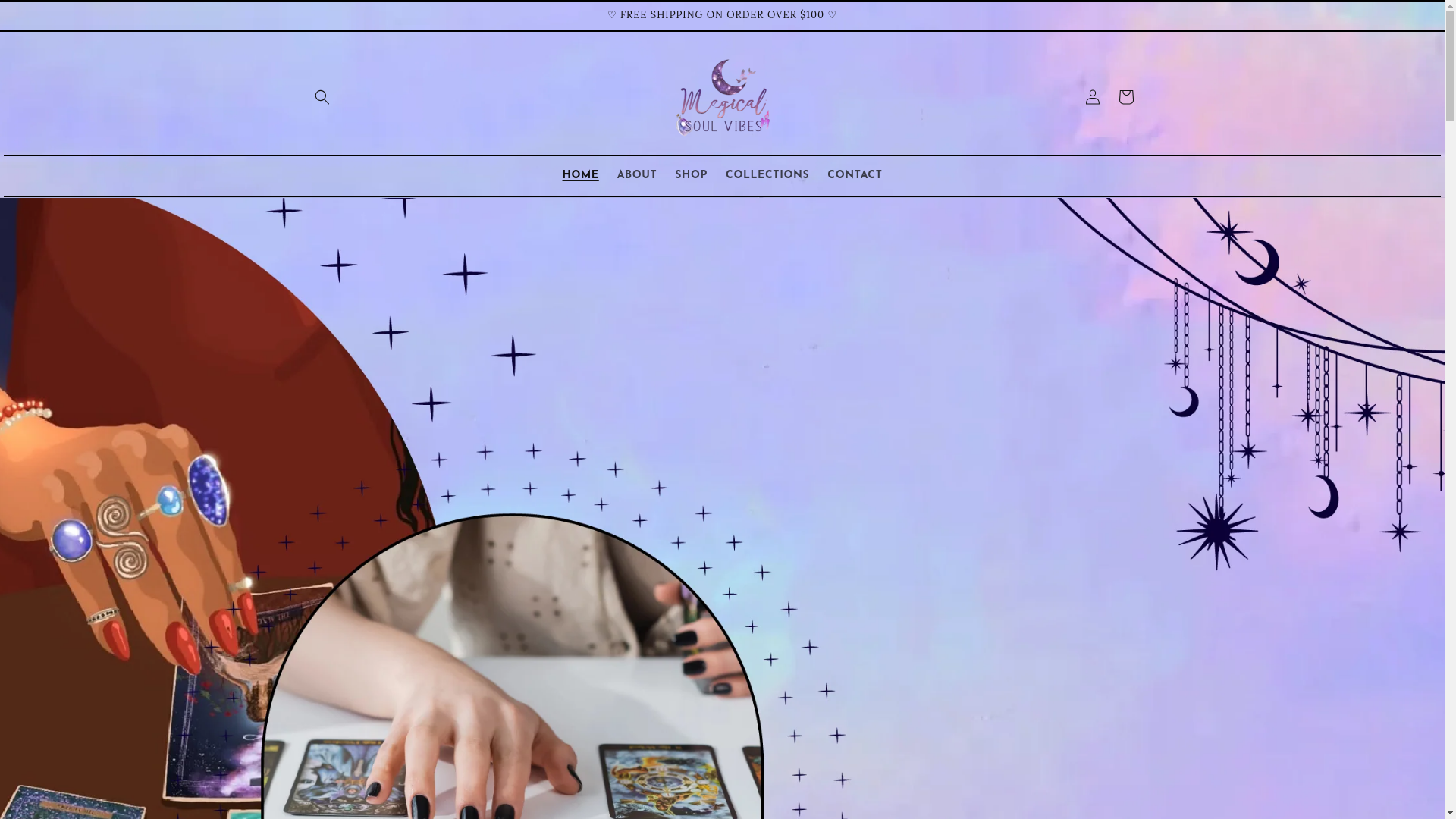 website screenshot of https://magicalsoulvibes.net/