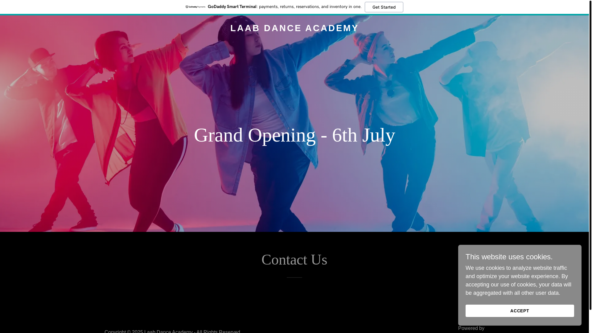 website screenshot of https://laabdanceacademy.com/