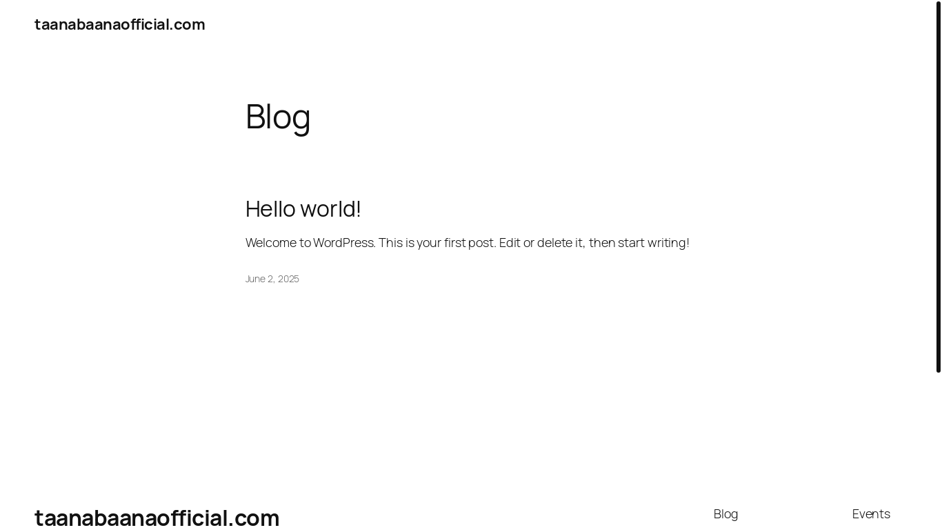 website screenshot of https://taanabaanaofficial.com/