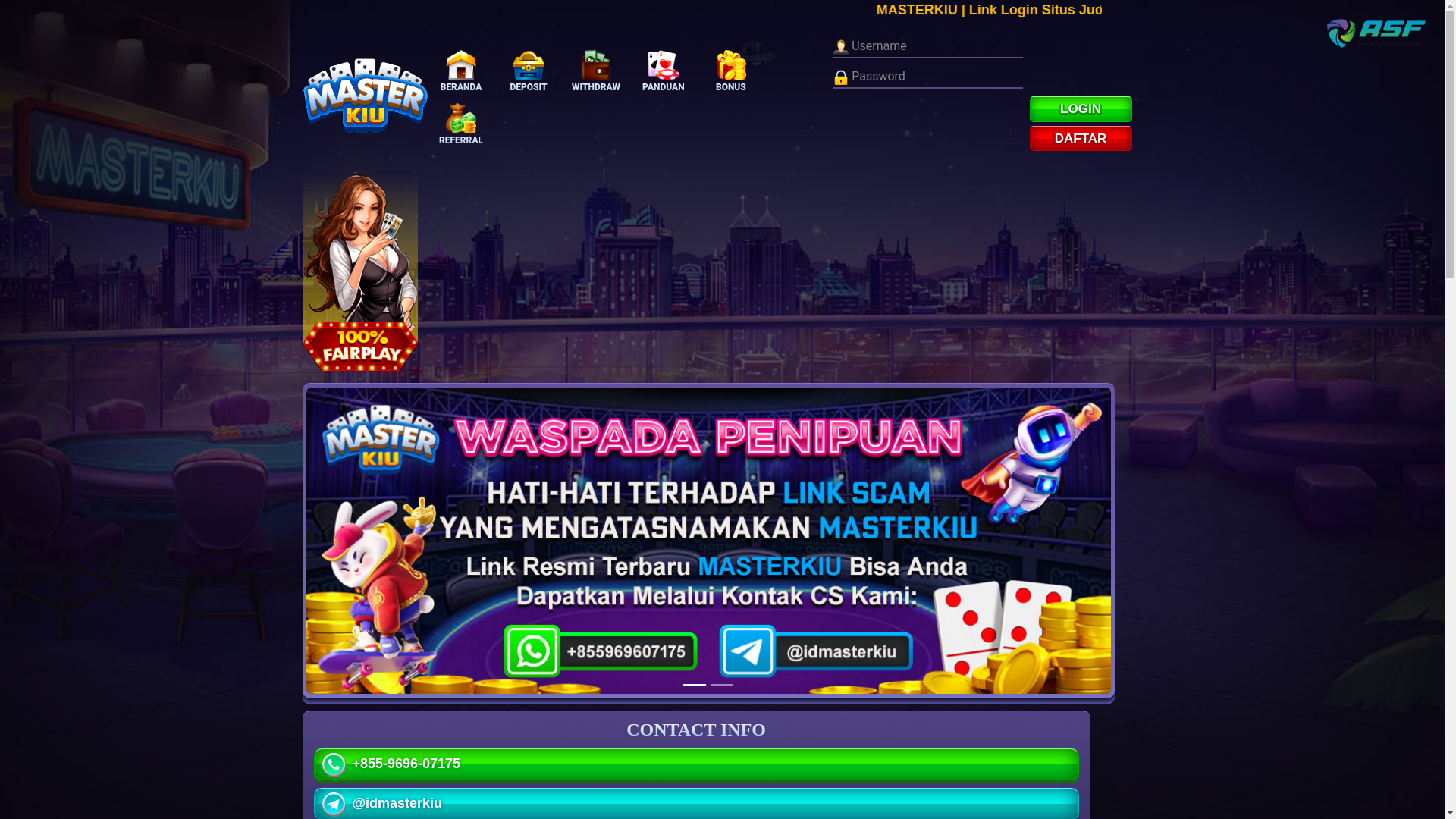 website screenshot of https://masterkiu.beer/