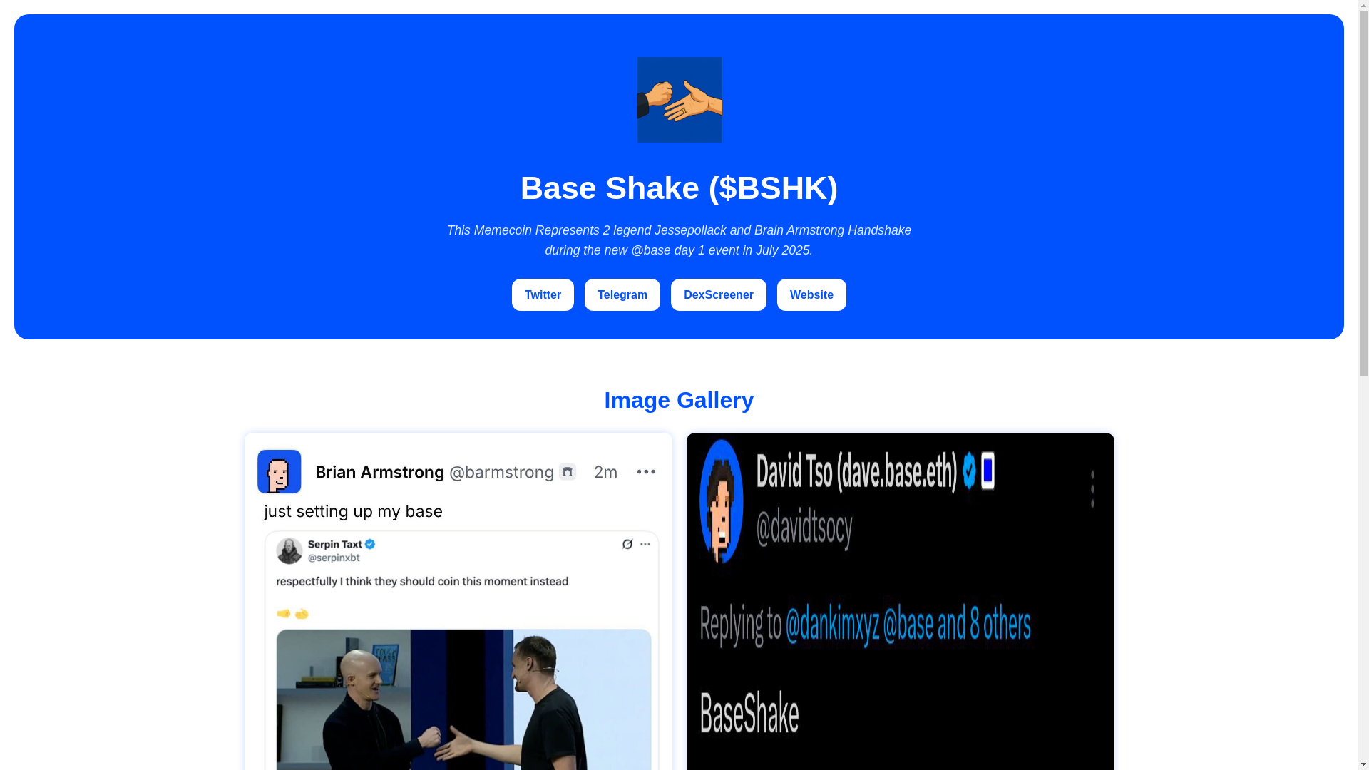website screenshot of https://baseshake.xyz/