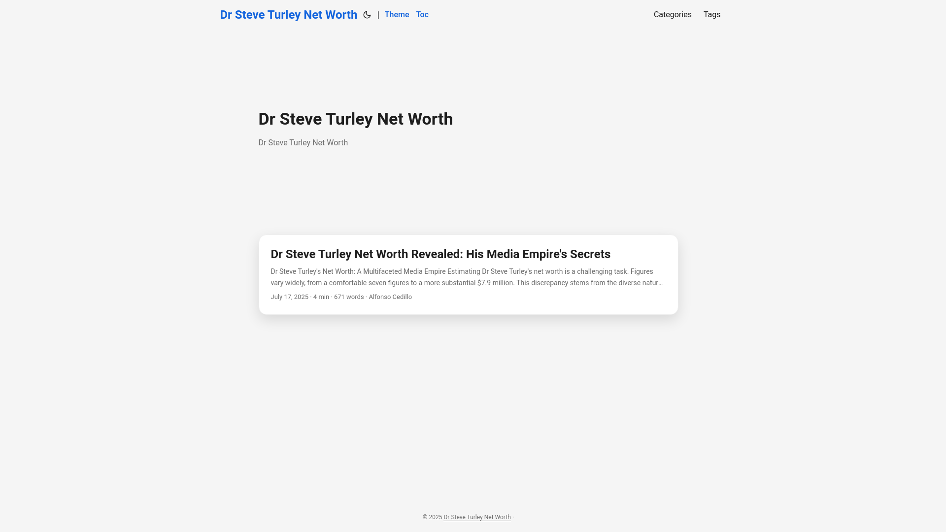 website screenshot of https://dr-steve-turley-net-worth.pages.dev/