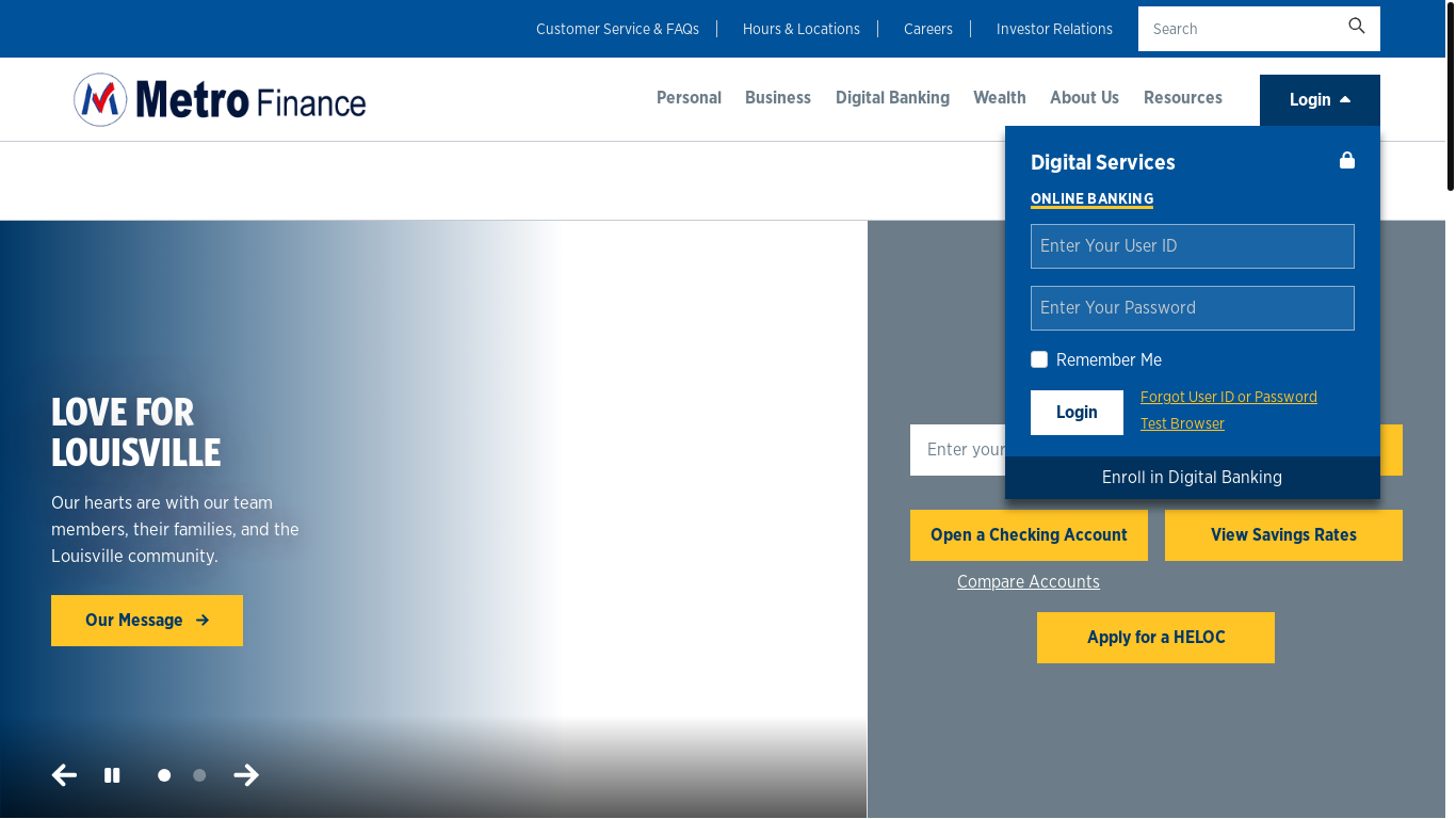 website screenshot of https://metronisb.com/
