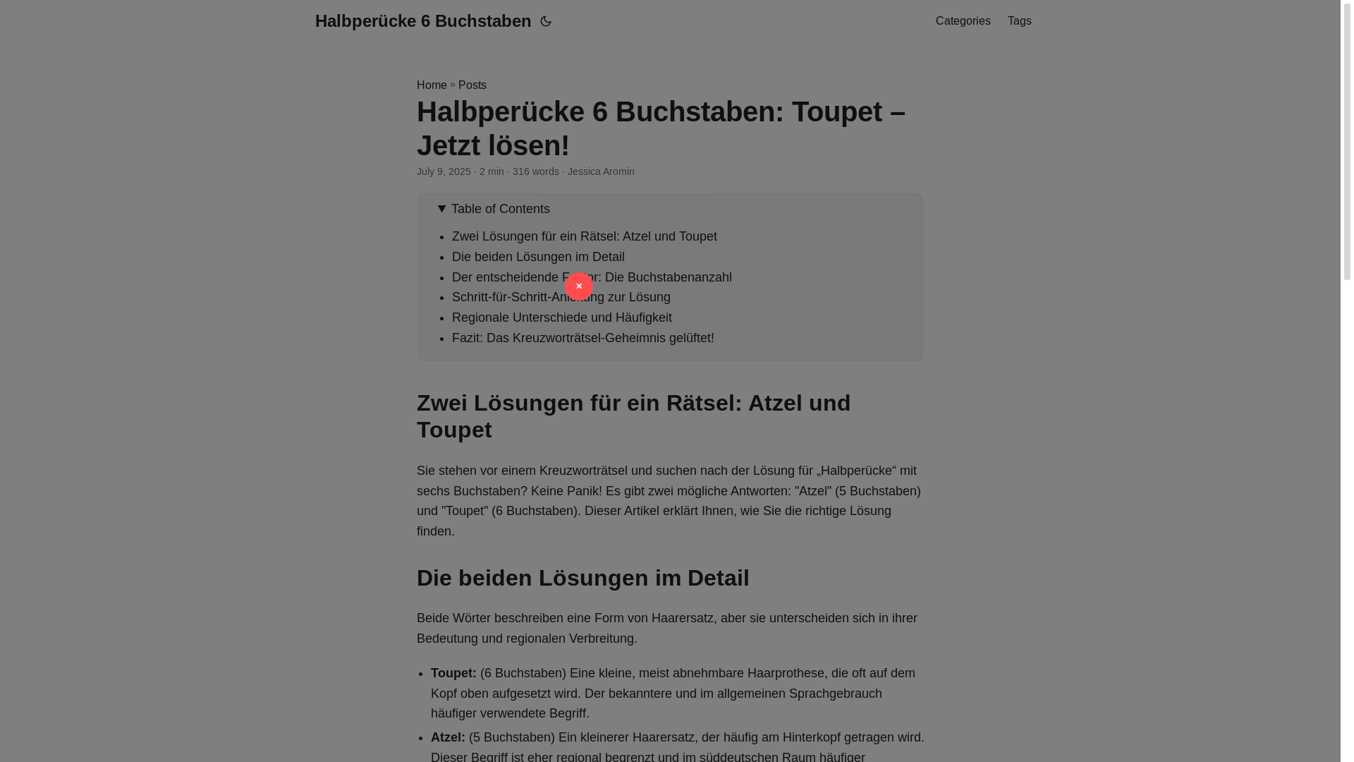 website screenshot of https://halbperucke-6-buchstaben.pages.dev/