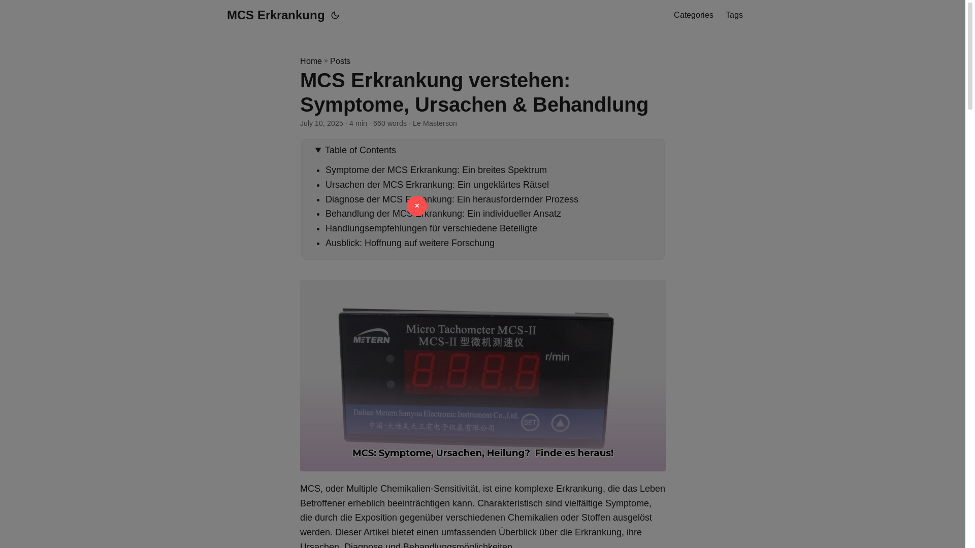 website screenshot of https://mcs-erkrankung.pages.dev/