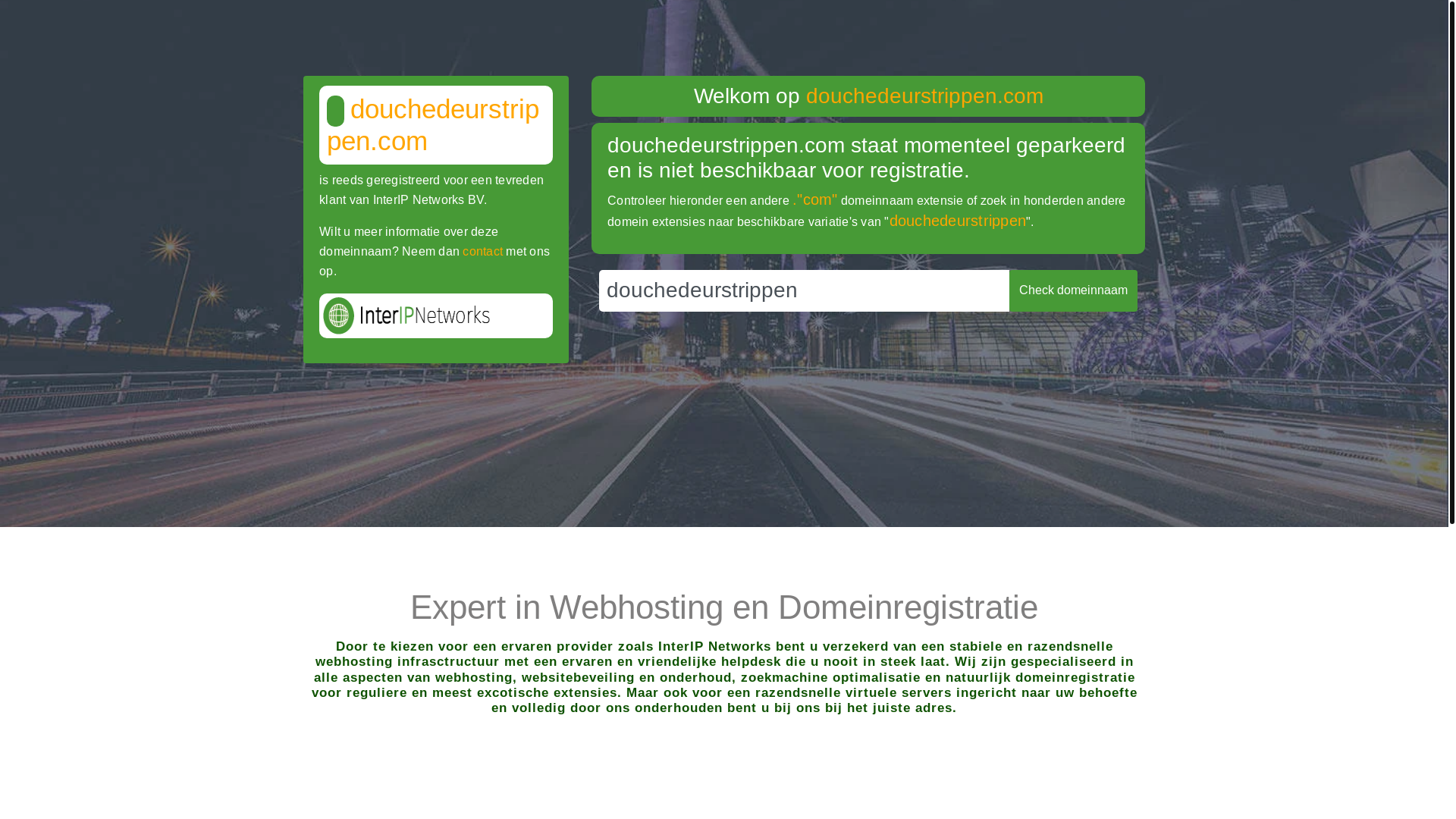 website screenshot of https://douchedeurstrippen.com/