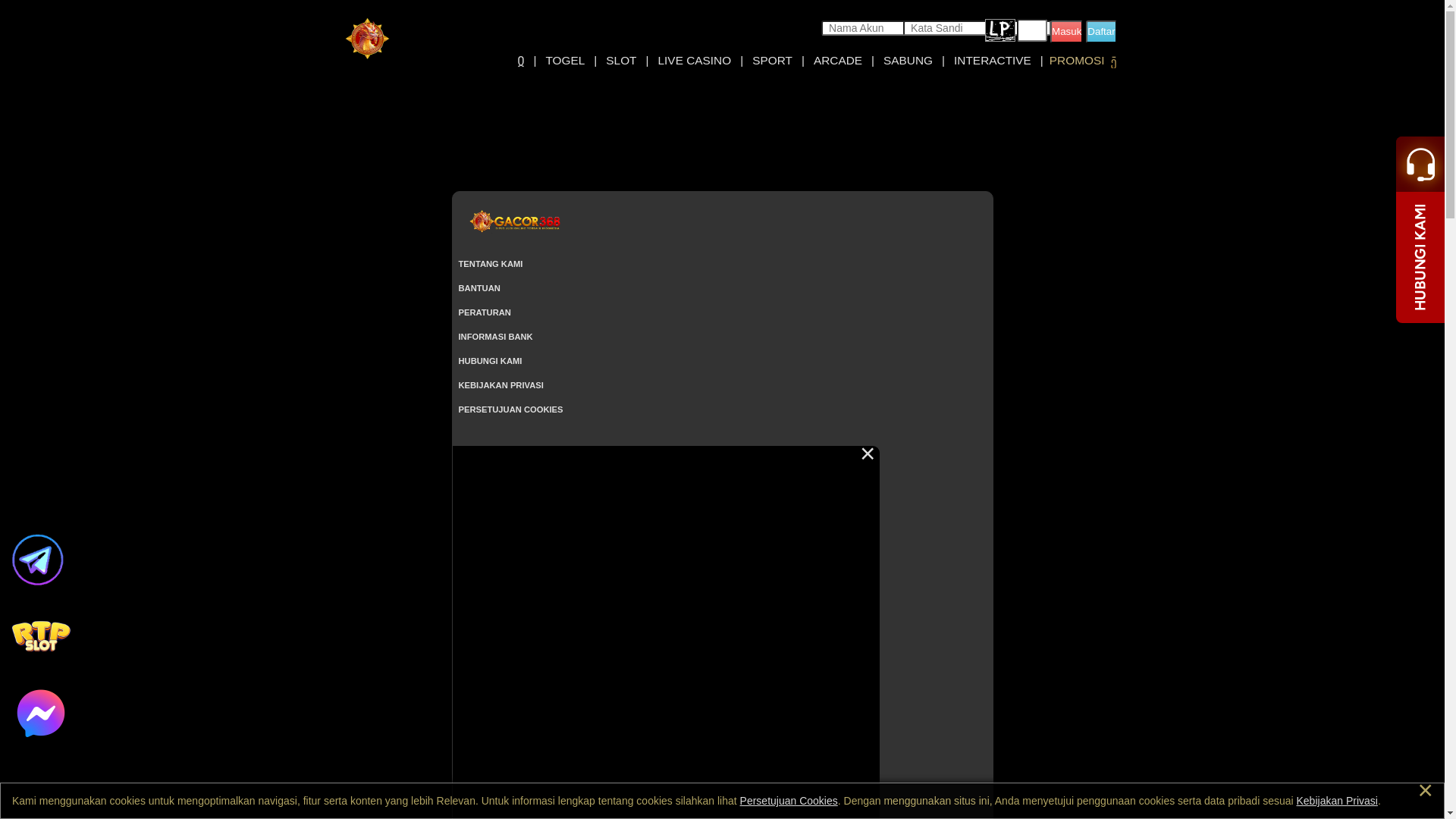 website screenshot of https://maingacor368.site/