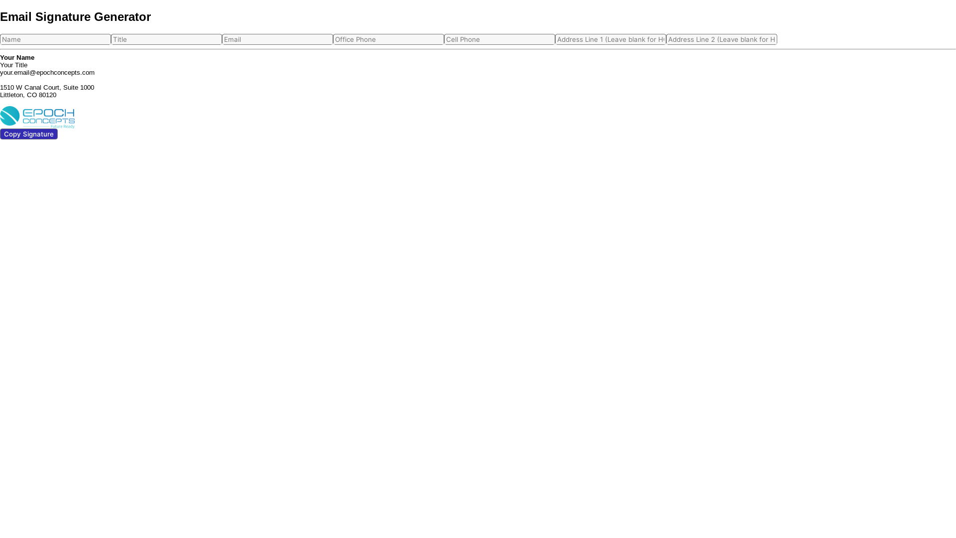 website screenshot of https://email-signature-generator-8k7.pages.dev/