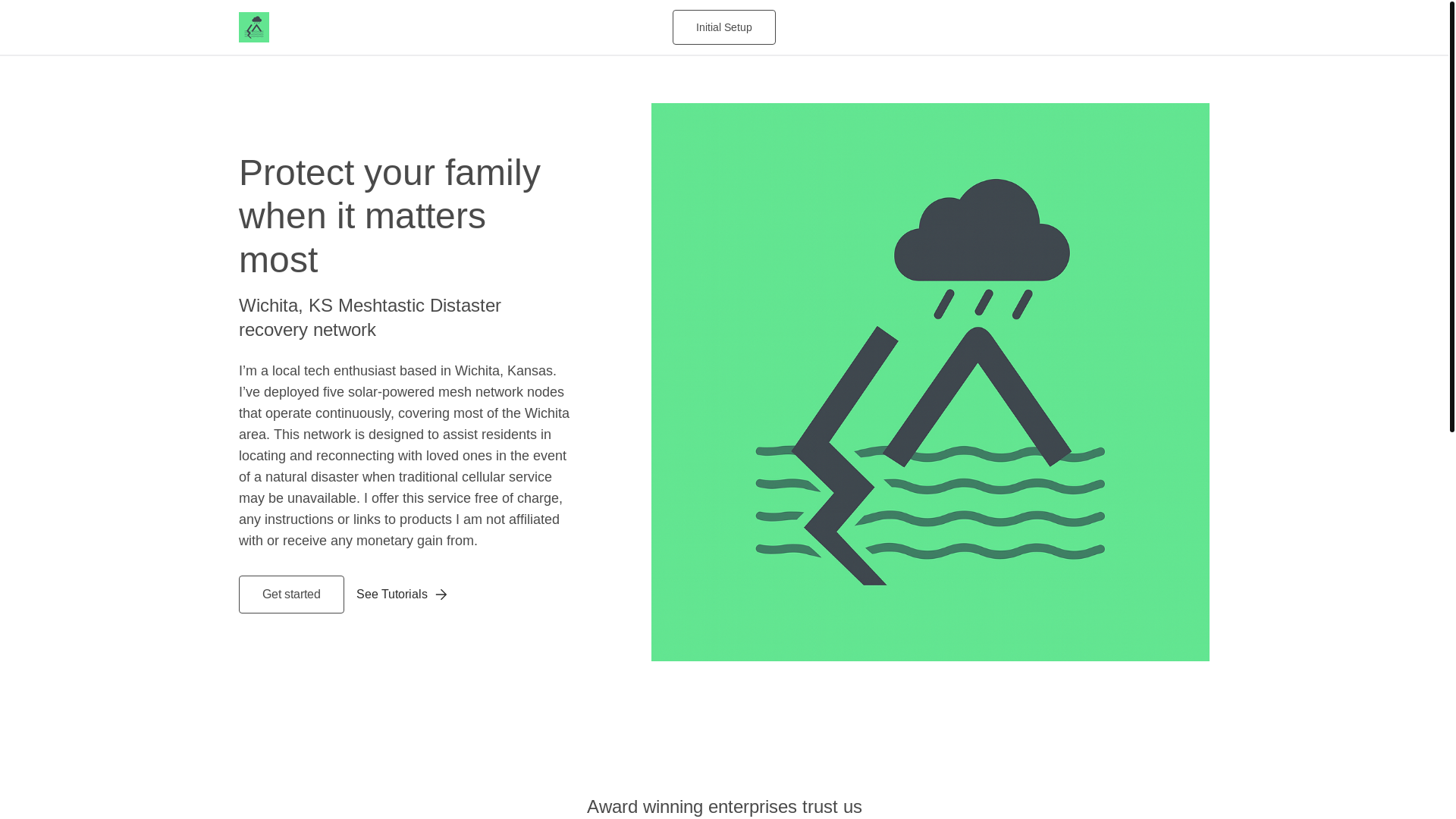 website screenshot of https://afterstormswichita.org/