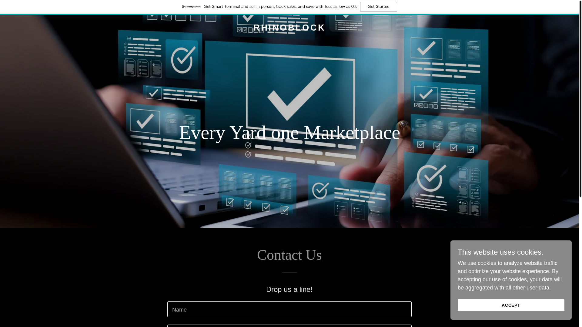 website screenshot of https://rhinoblock.ai/