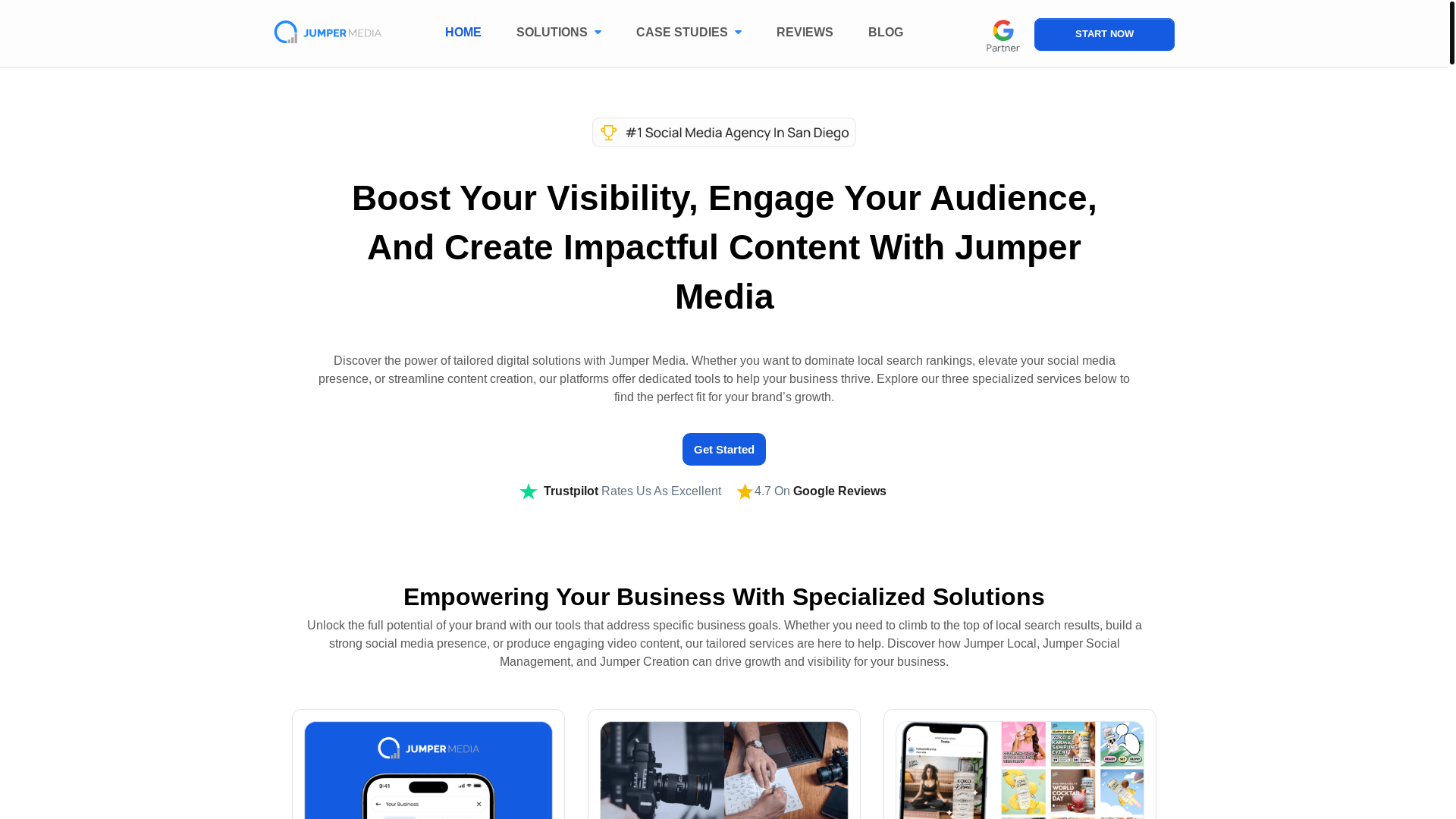 website screenshot of https://jumpermediahorizon.com/
