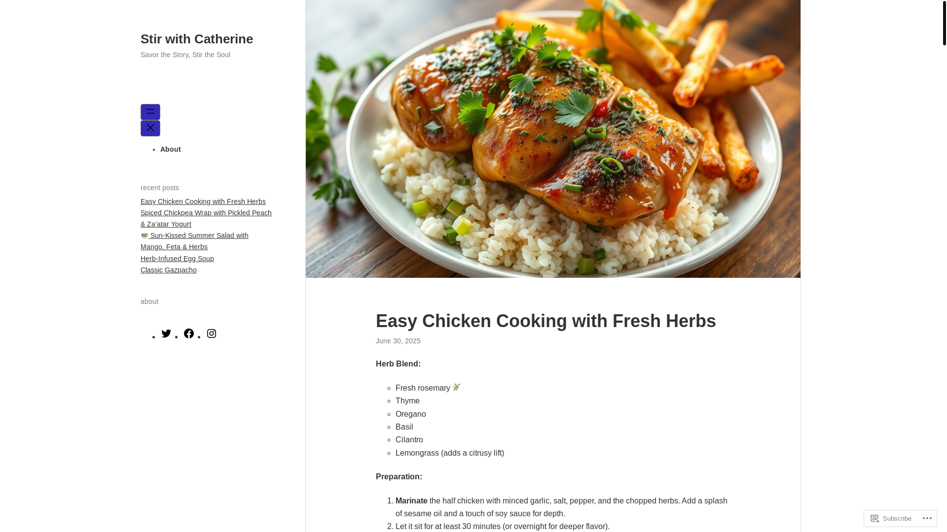 website screenshot of https://stirwithcatherine.com/