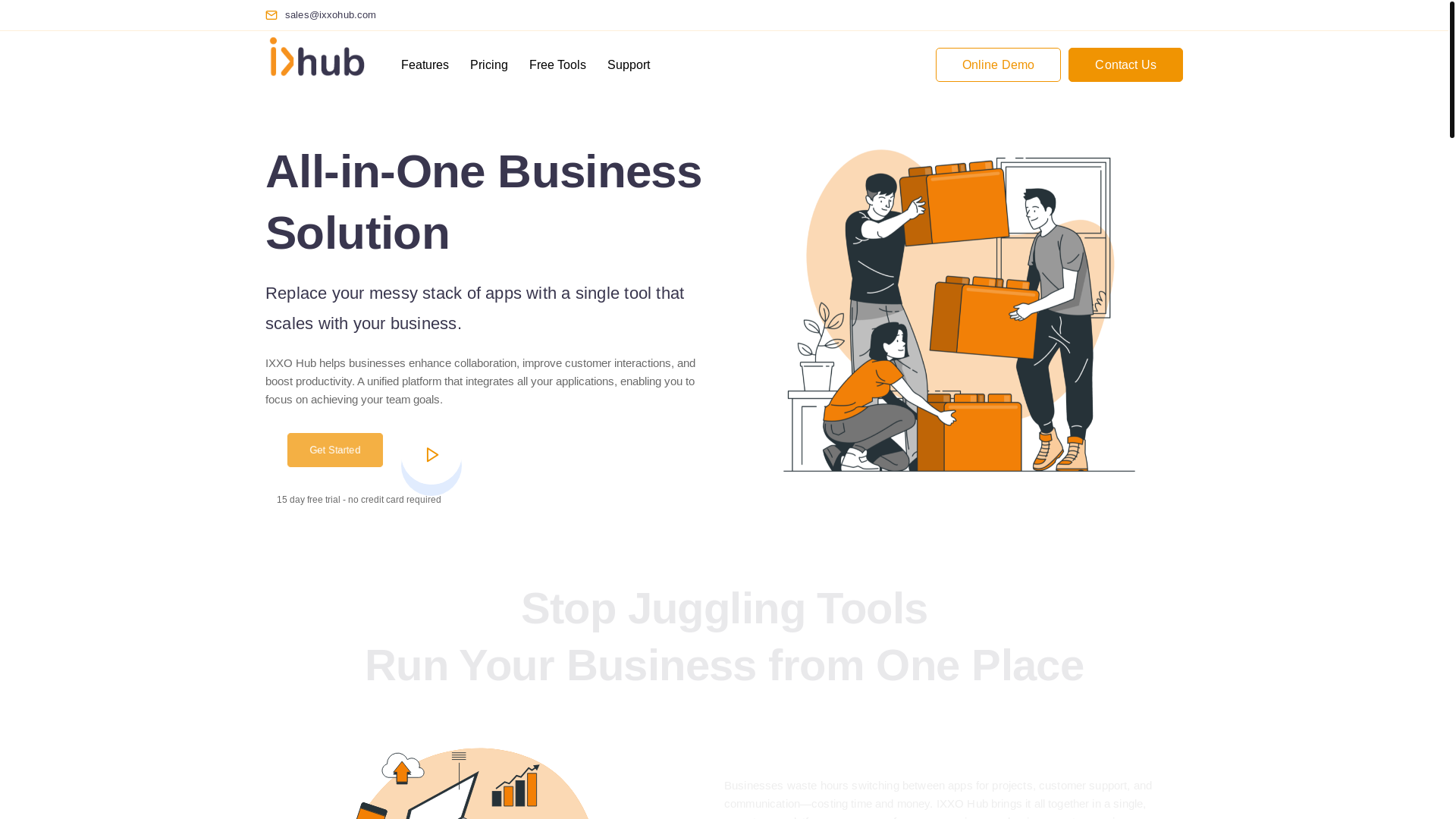 website screenshot of https://ixxohub.com/