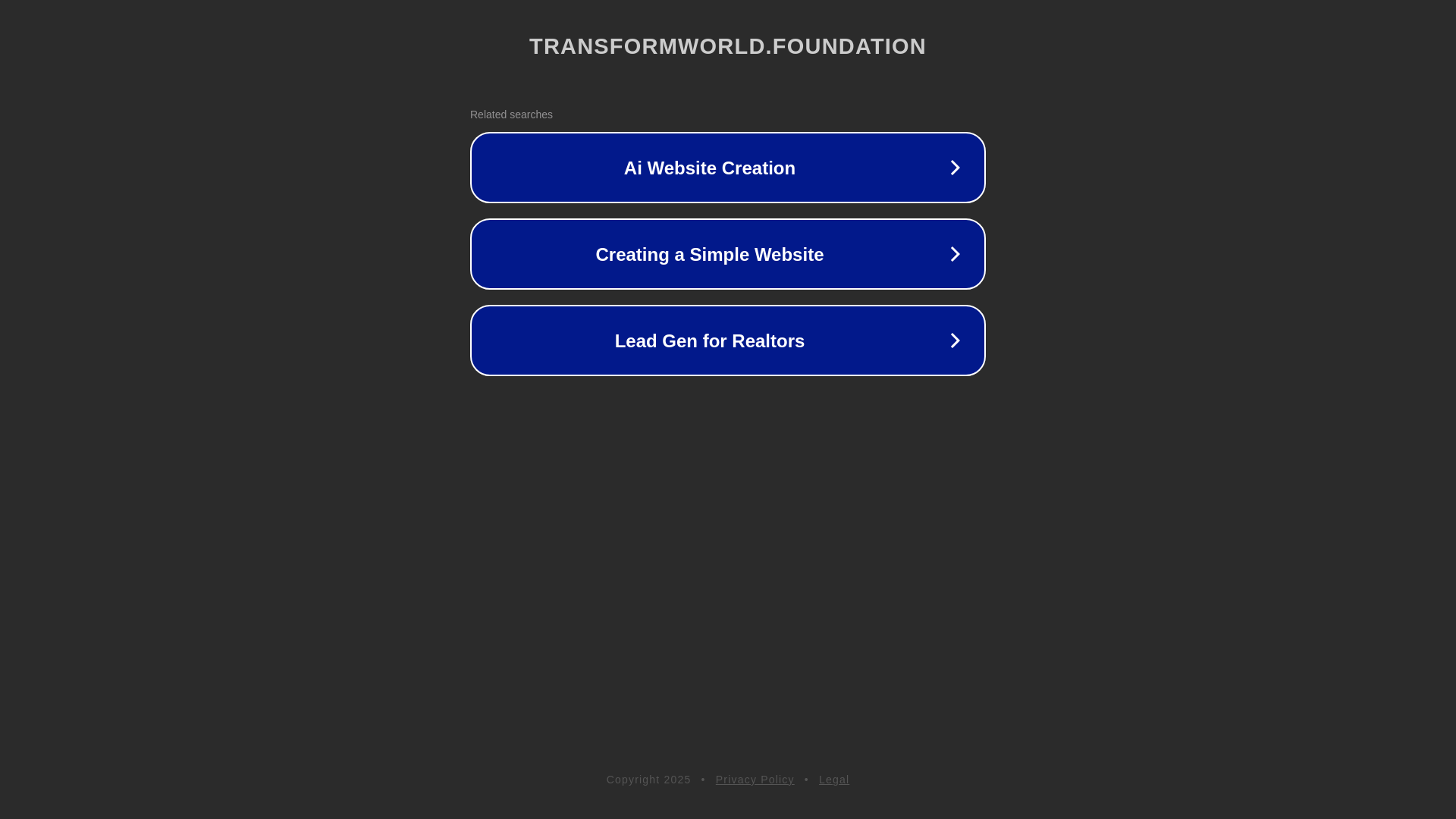website screenshot of https://transformworld.foundation/