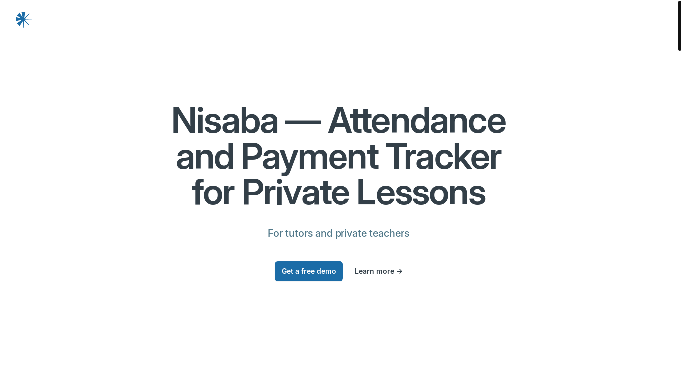 website screenshot of https://nisaba-landing.pages.dev/