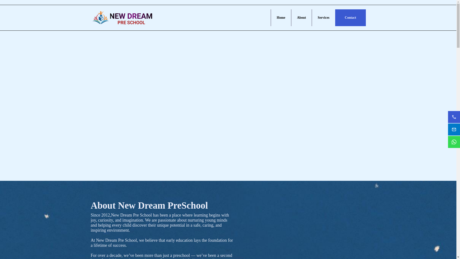 website screenshot of https://newdreampreschool.com/