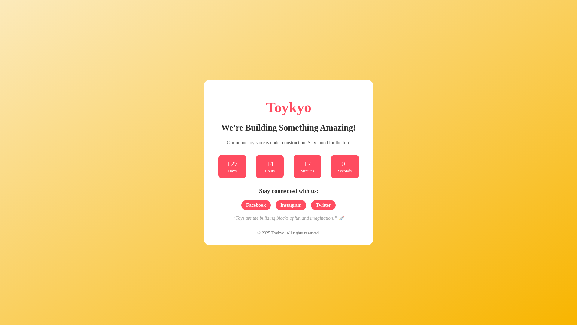 website screenshot of https://toykyo.in/