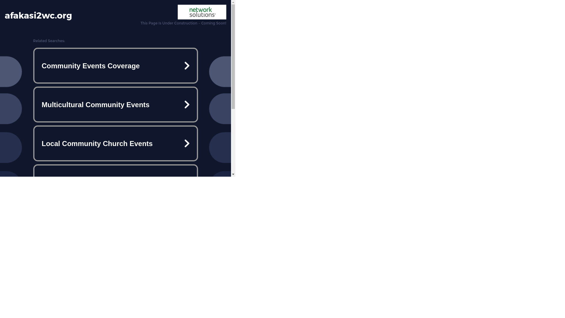 website screenshot of https://afakasi2wc.org/