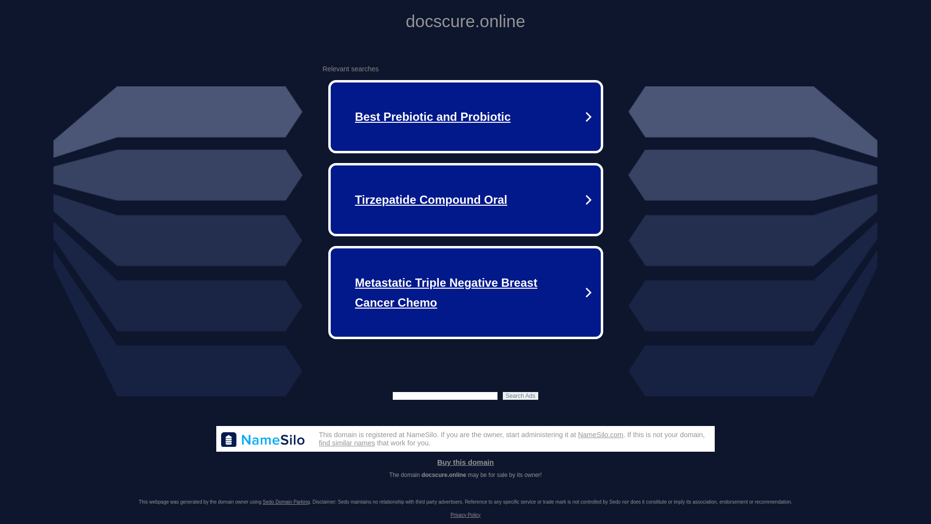 website screenshot of https://docscure.online/