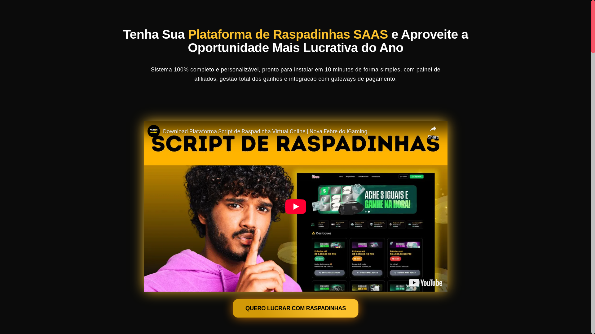 website screenshot of https://codigodaraspadinha.shop/
