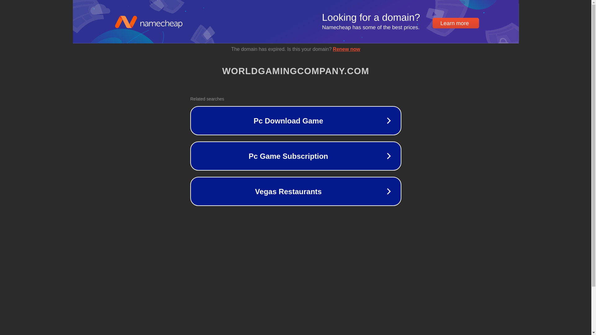 website screenshot of https://worldgamingcompany.com/
