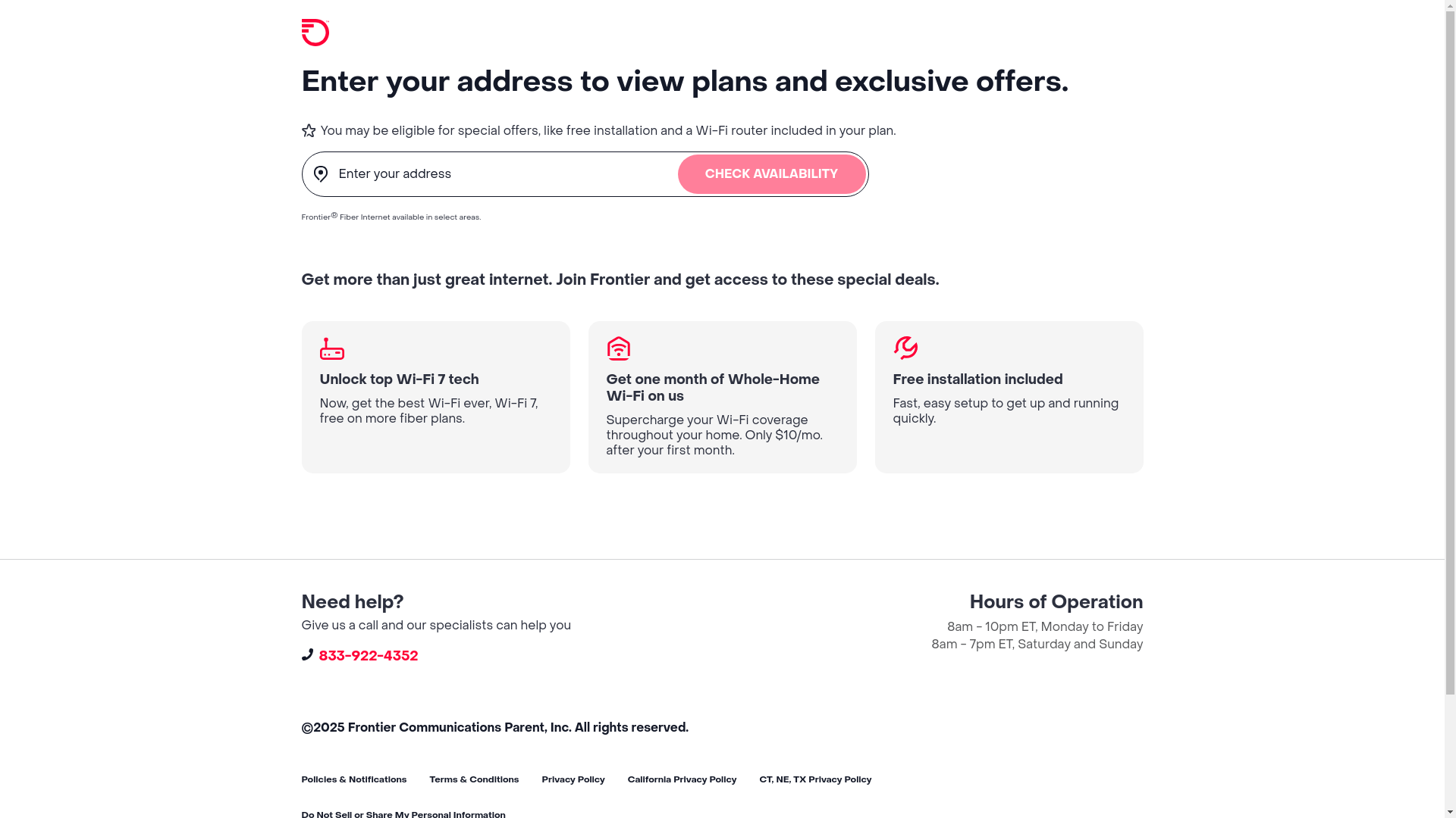 website screenshot of https://fiber.promo/