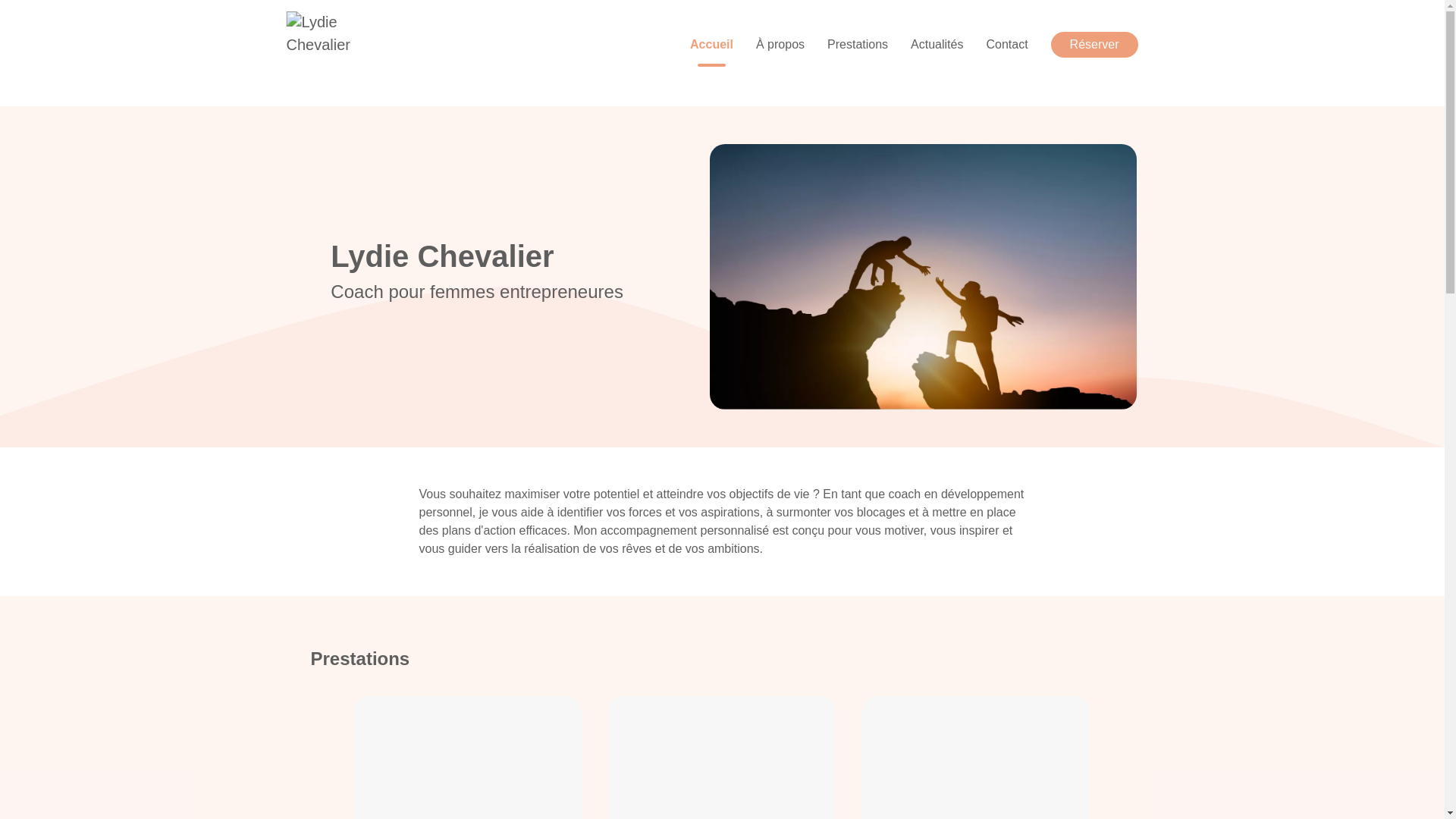 website screenshot of https://lydie-chevalier.fr/