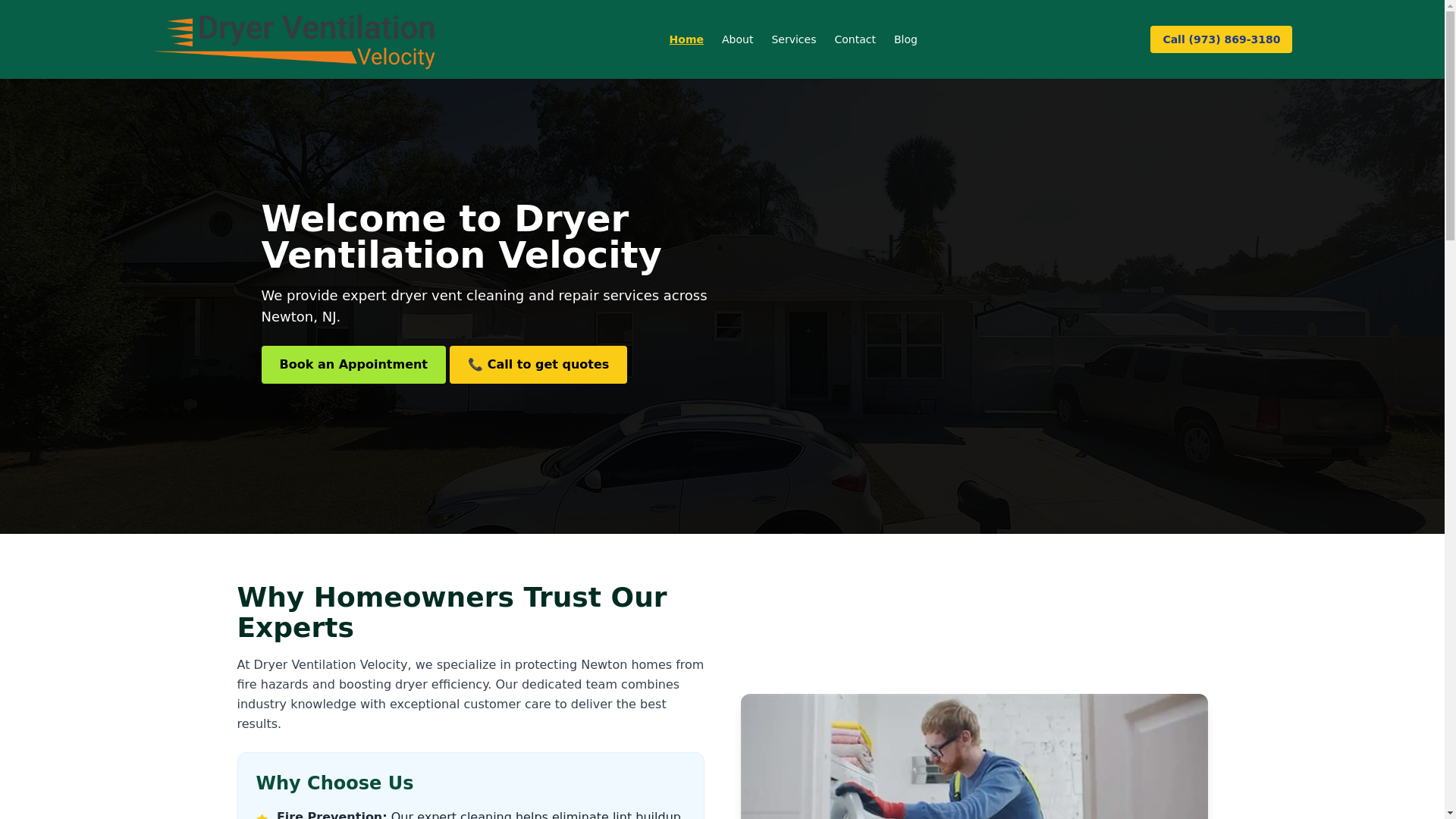 website screenshot of https://dryerventilationvelocity.site/