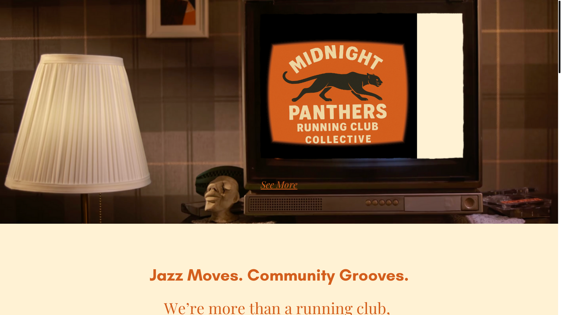 website screenshot of https://midnightpantherscollective.com/