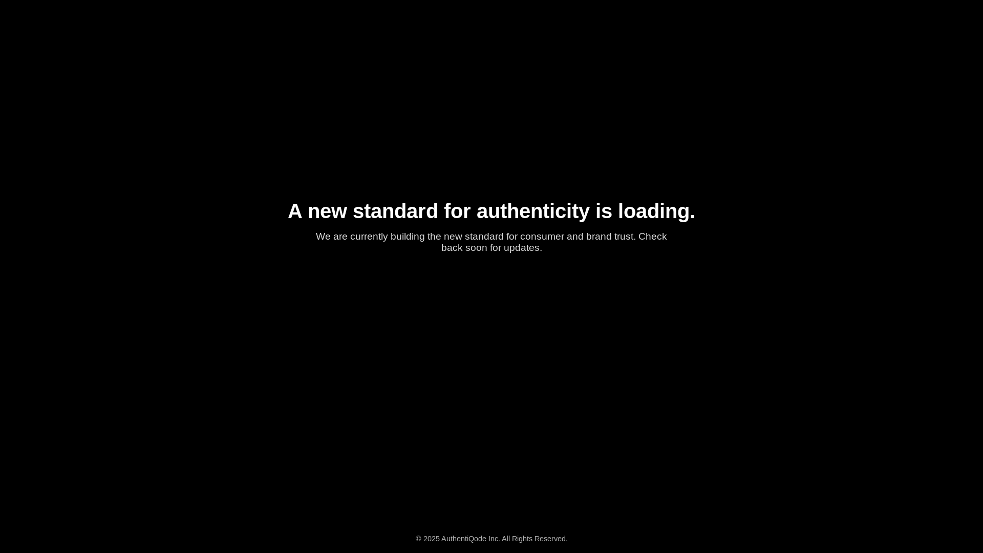 website screenshot of https://authentiqode.ai/