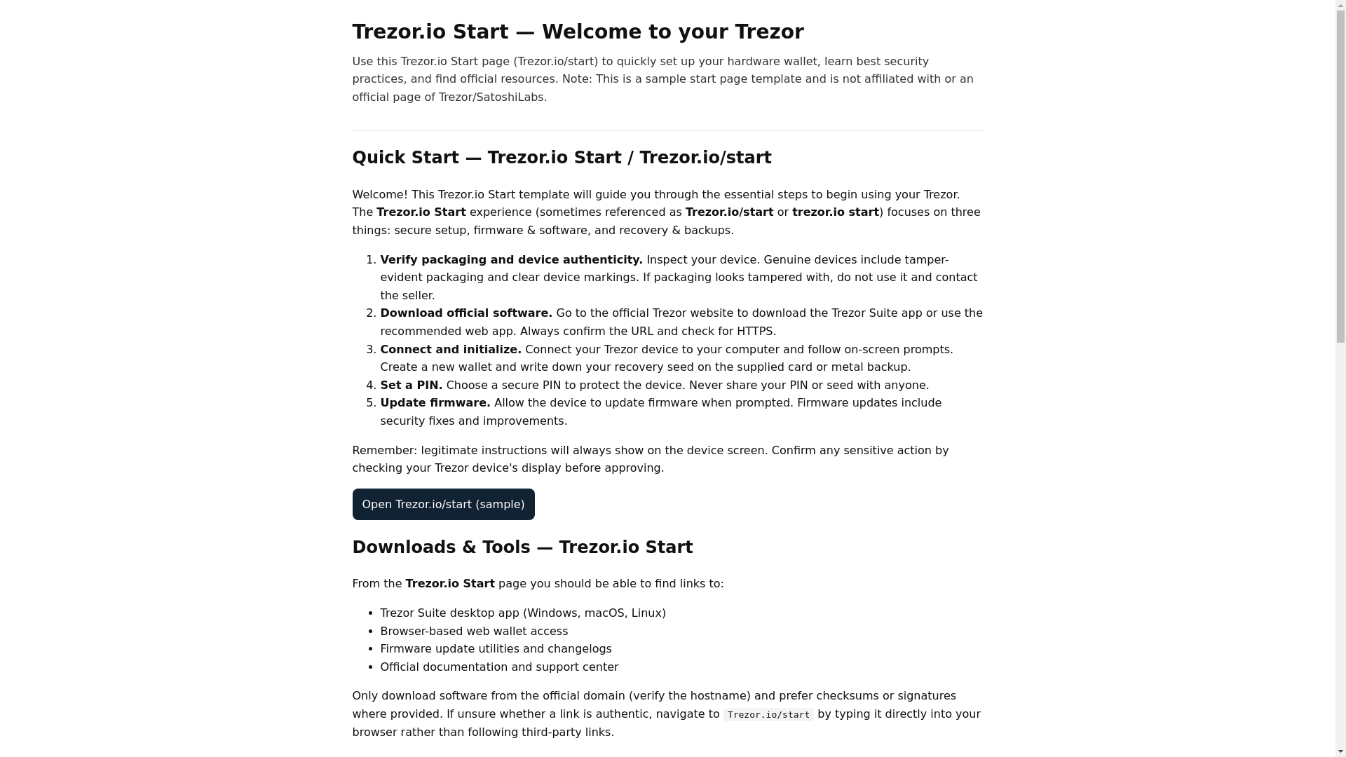 website screenshot of https://starts-traezor-io.pages.dev/