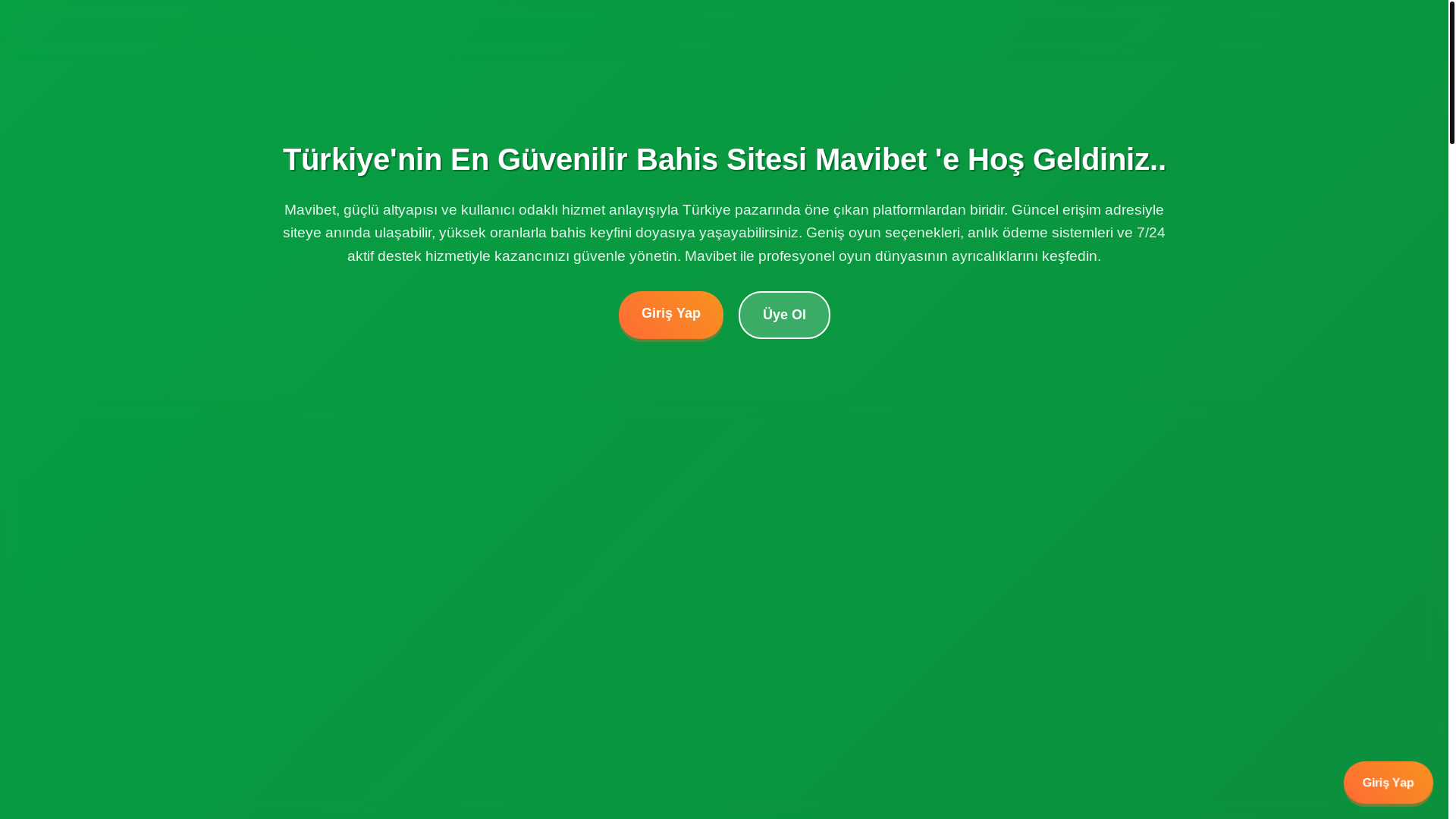 website screenshot of https://mavibetgirisyap.com/