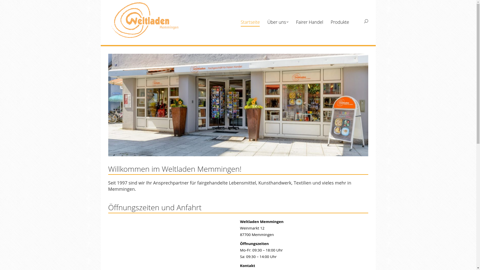 website screenshot of https://weltlaeden.de/memmingen/
