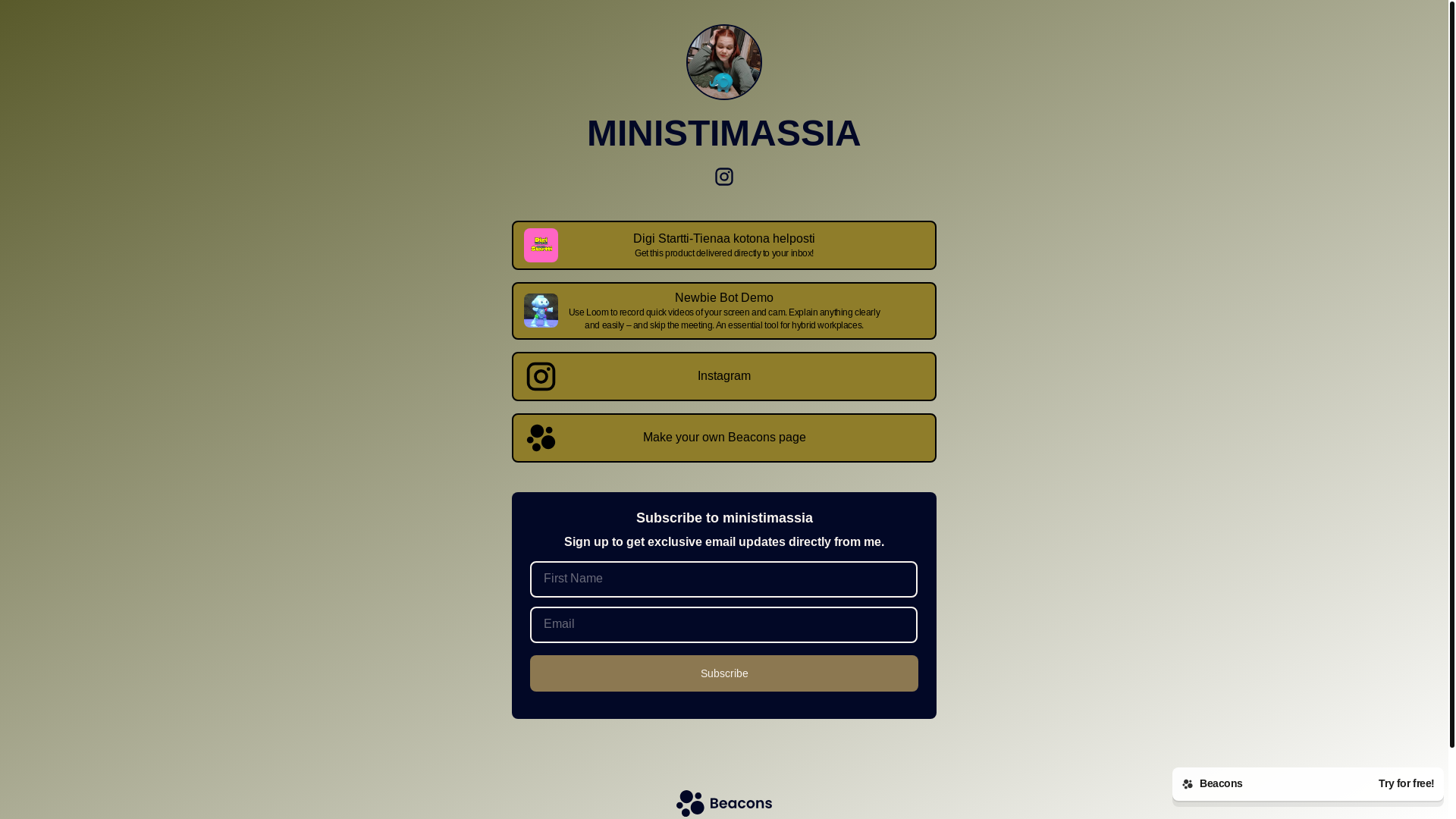 website screenshot of https://ministimassia.com/