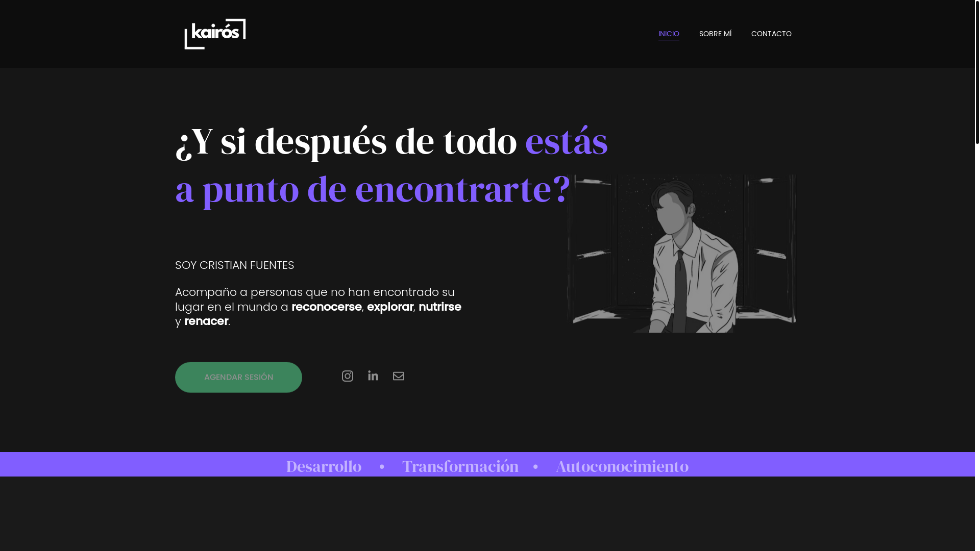 website screenshot of https://escuelakairos.es/