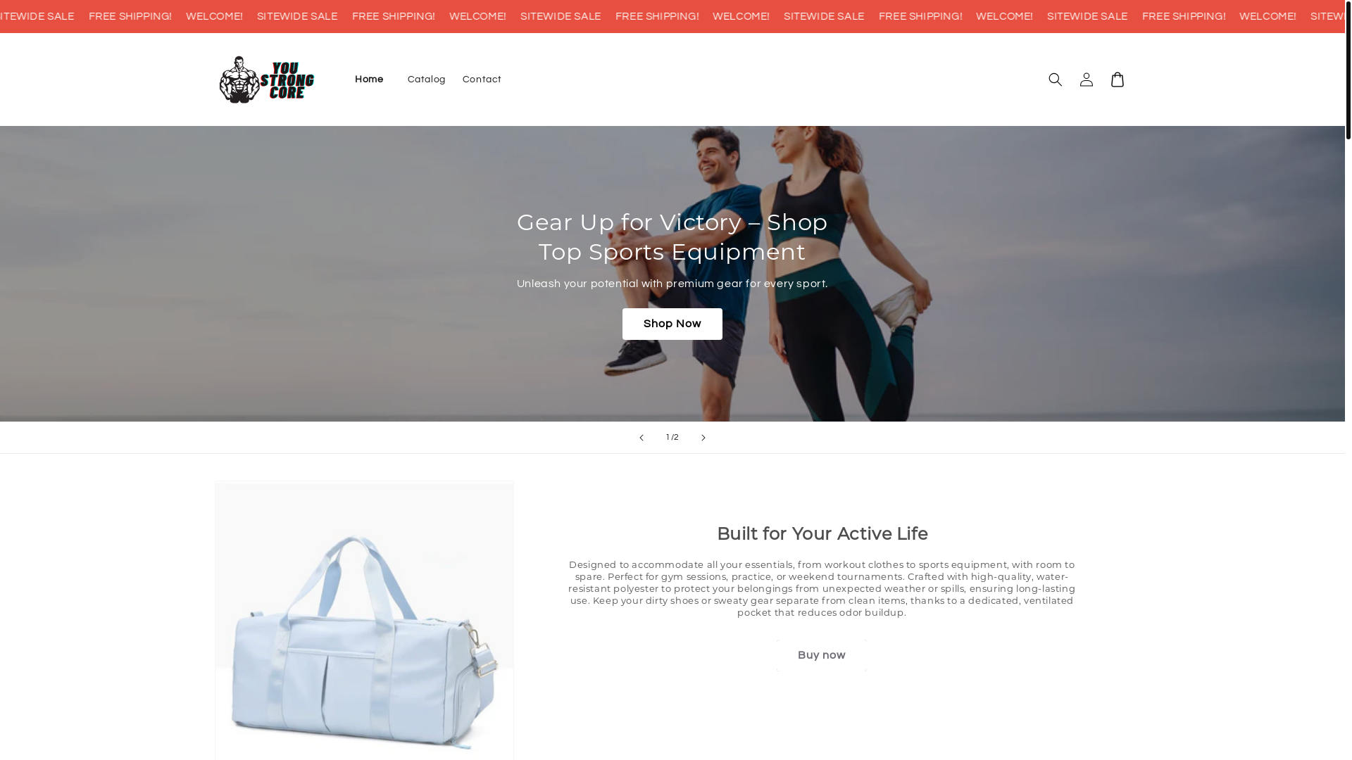 website screenshot of https://youstrongcore.store/