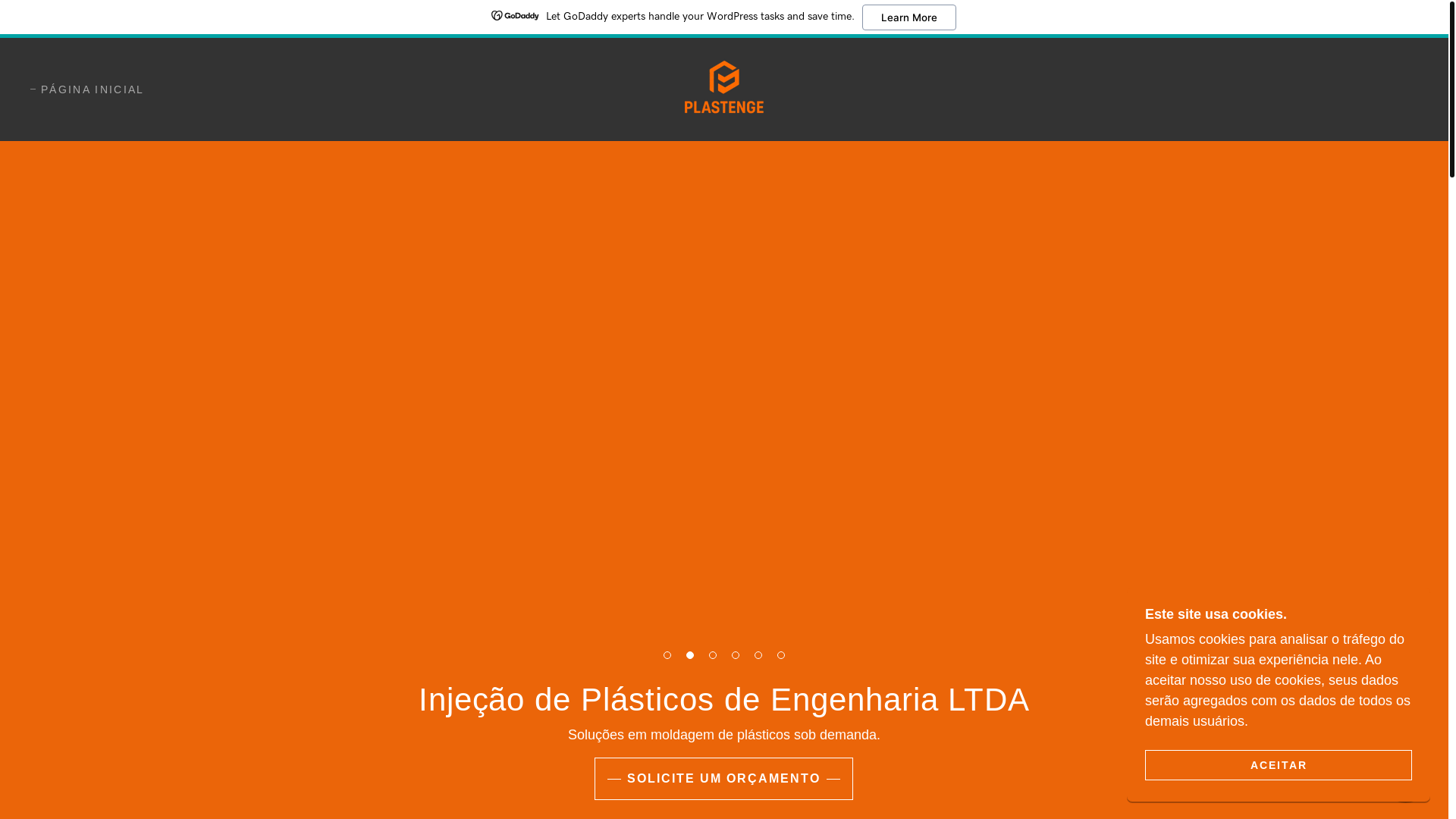website screenshot of https://plastenge.com.br/
